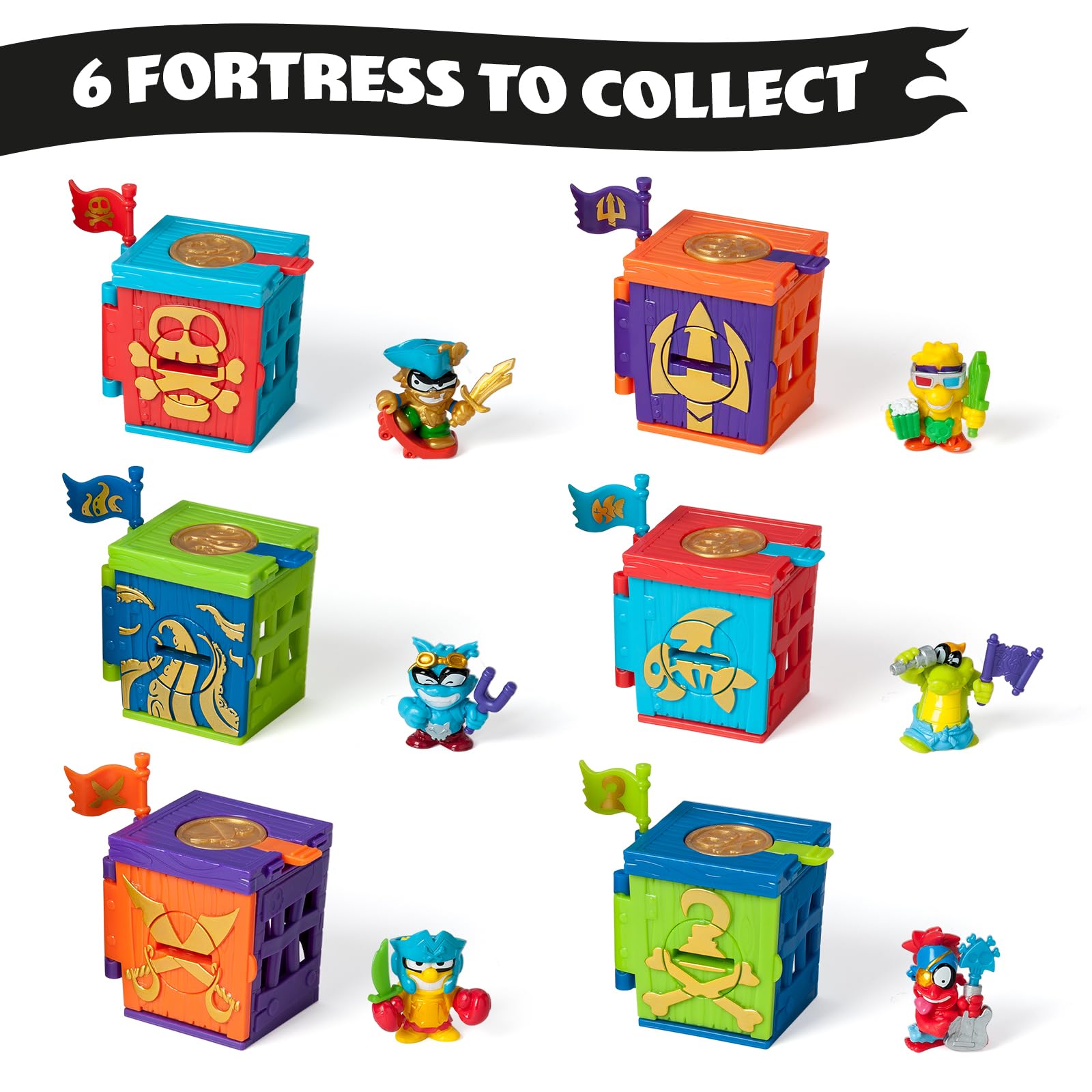 PIRATIX Golden Treasure Series - 6 Fortress Playset for Kids 3+ 8
