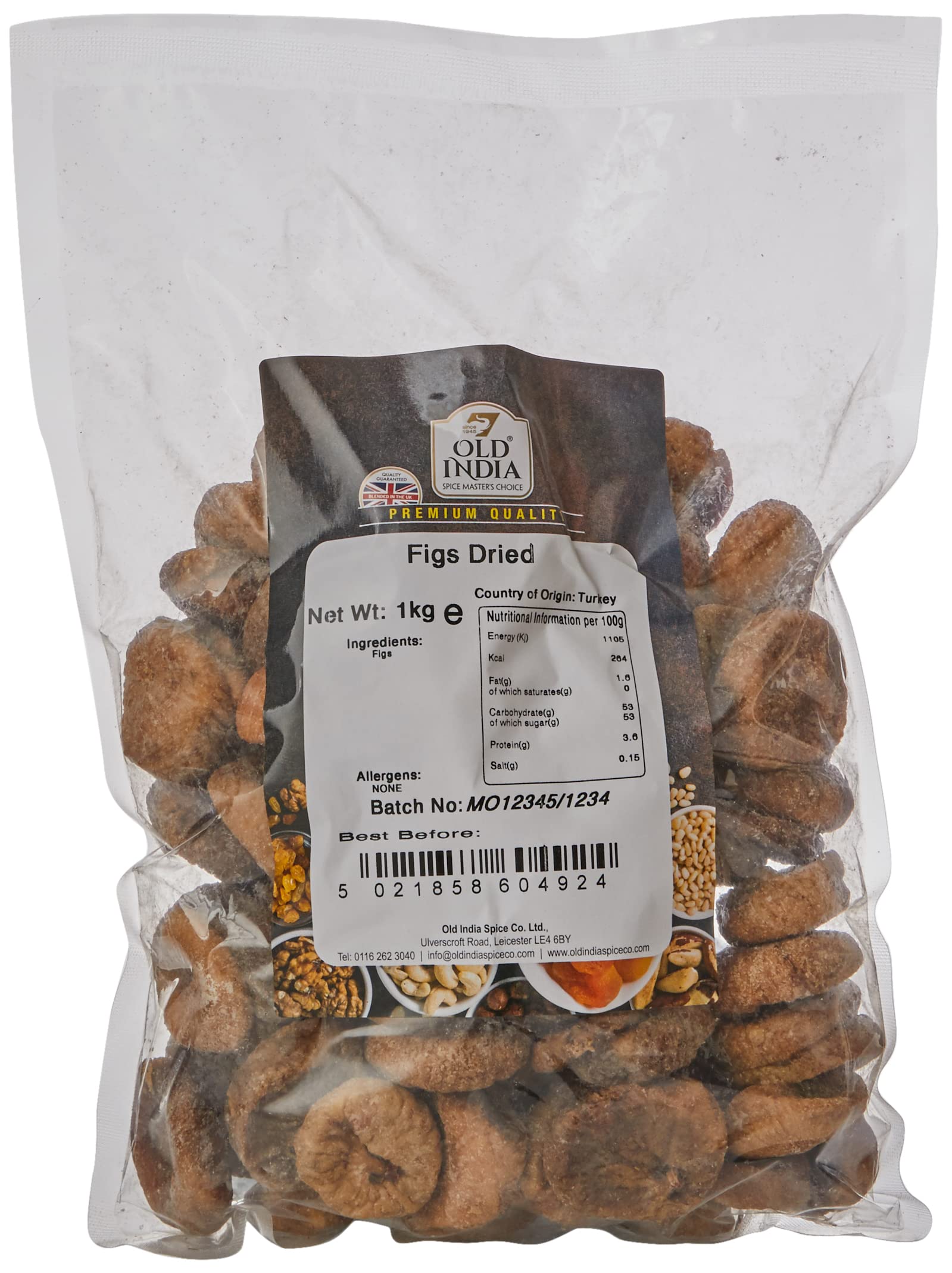 Old India Dried Figs - 1 kg Natural & Additive Free | Up to 2 Year Shelf Life