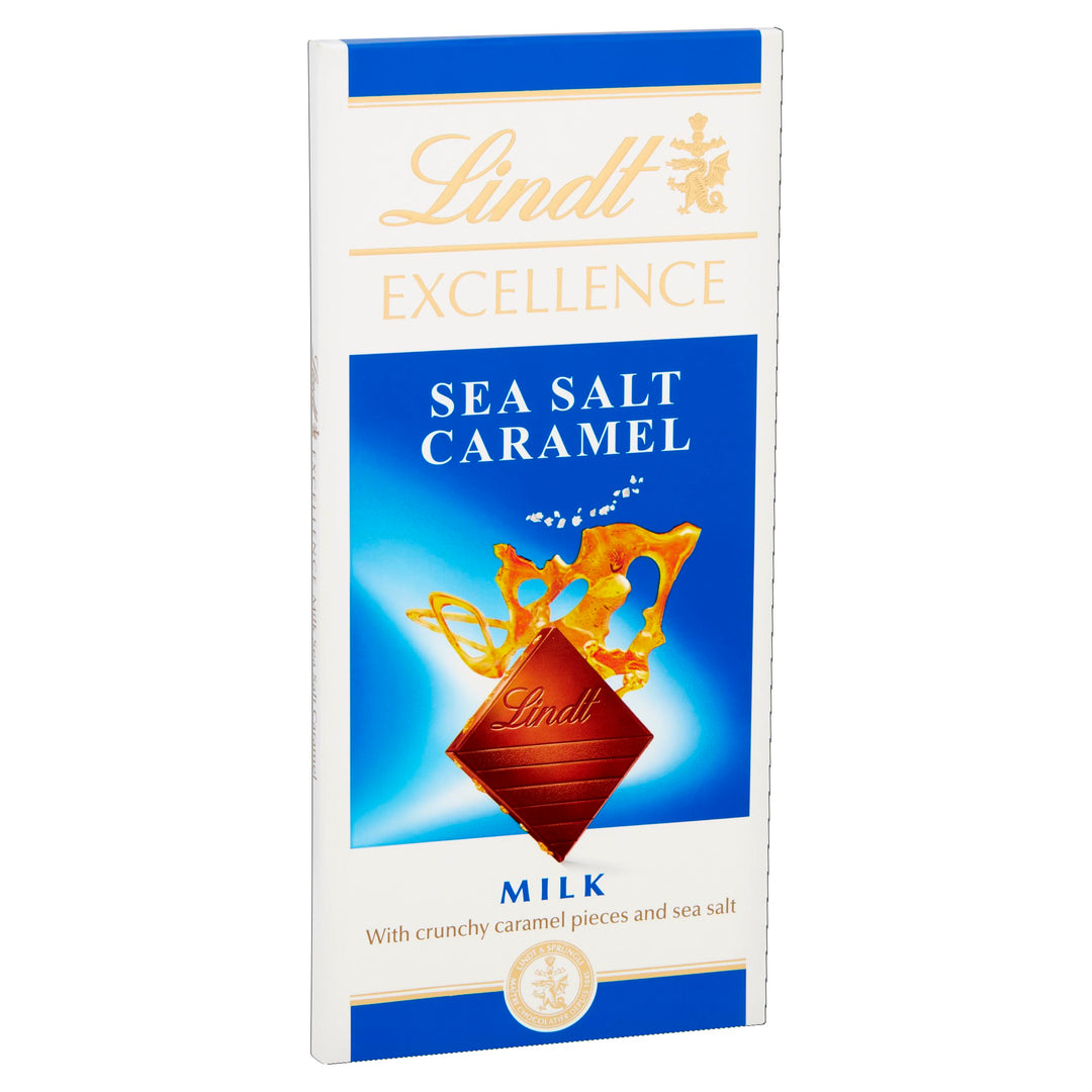 Lindt Excellence Milk Chocolate with Sea Salt & Caramel Bar, 100g