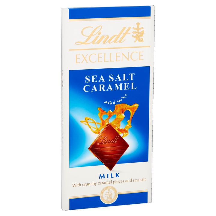 Lindt Excellence Milk Chocolate with Sea Salt & Caramel Bar, 100g