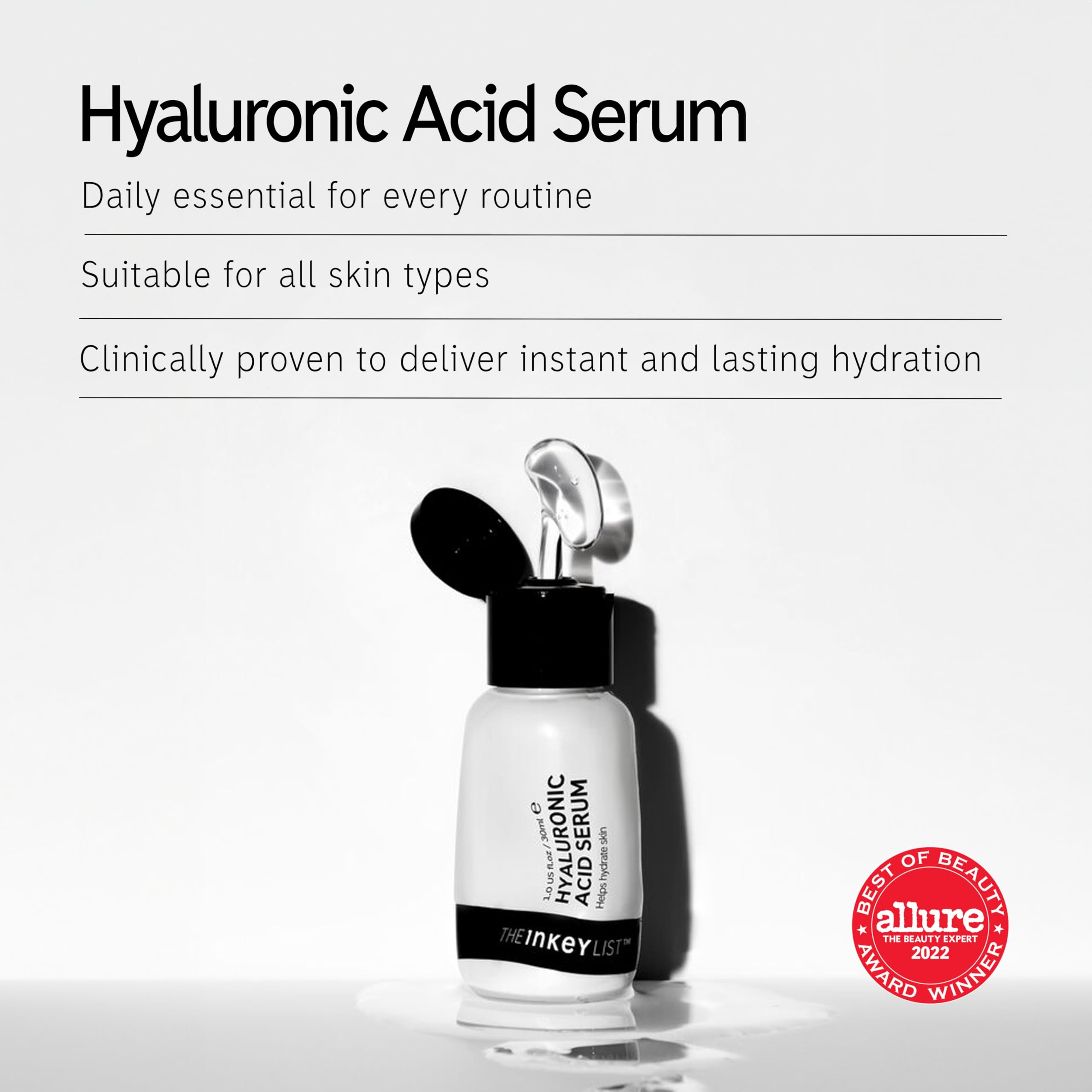 The INKEY List 2% Hyaluronic Acid Face Serum (30ml) 6