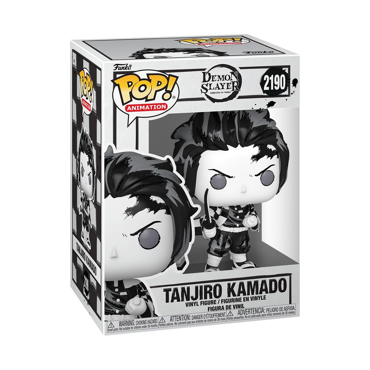 Funko POP! Animation: Demon Slayer - Tanjiro Kamado Sumi-Ink Figure | Vinyl | Approx. 3.75 in 1