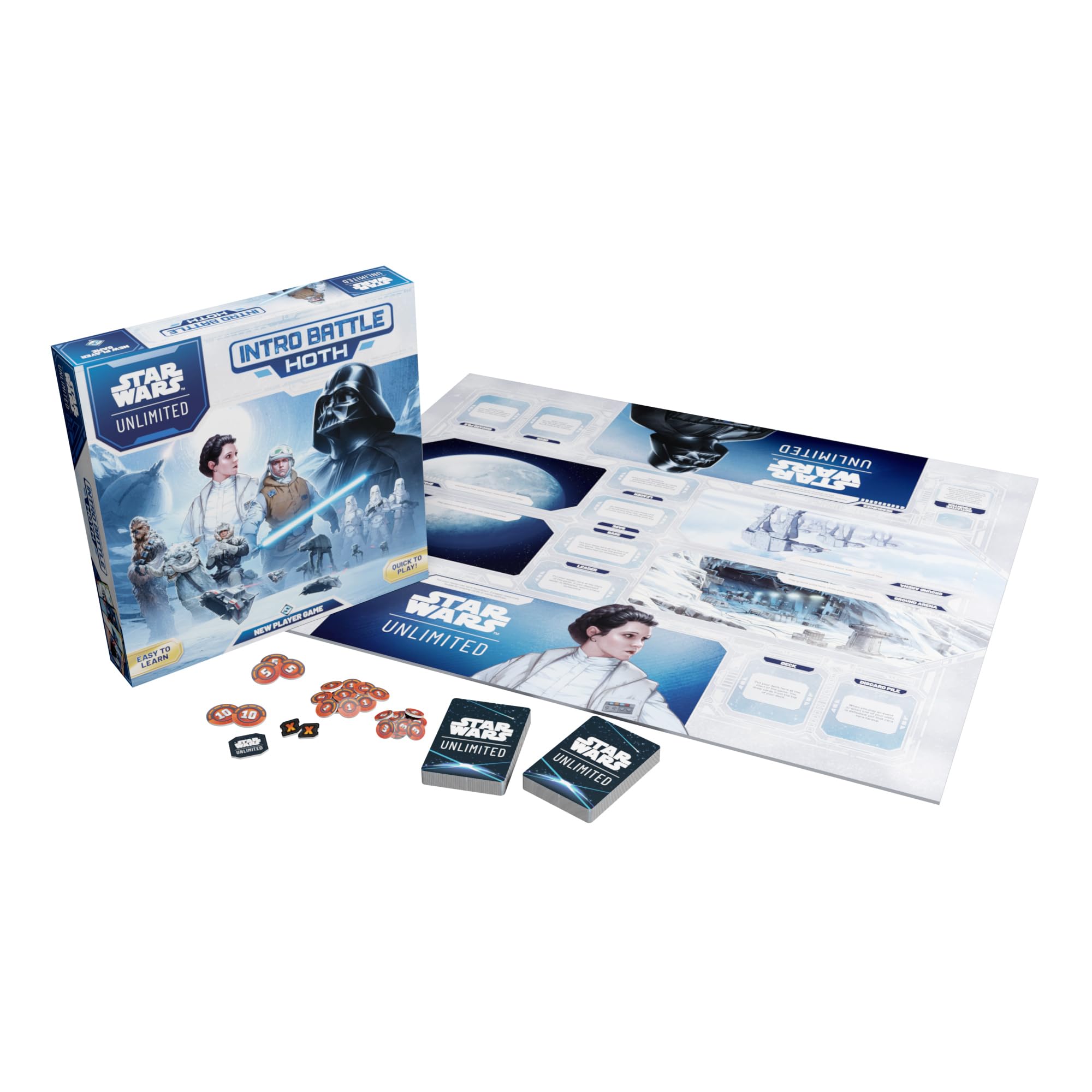 Asmodee Star Wars Unlimited TCG Intro Battle Hoth - Ready-to-Play Trading Card Game Starter Set | Ages 12+