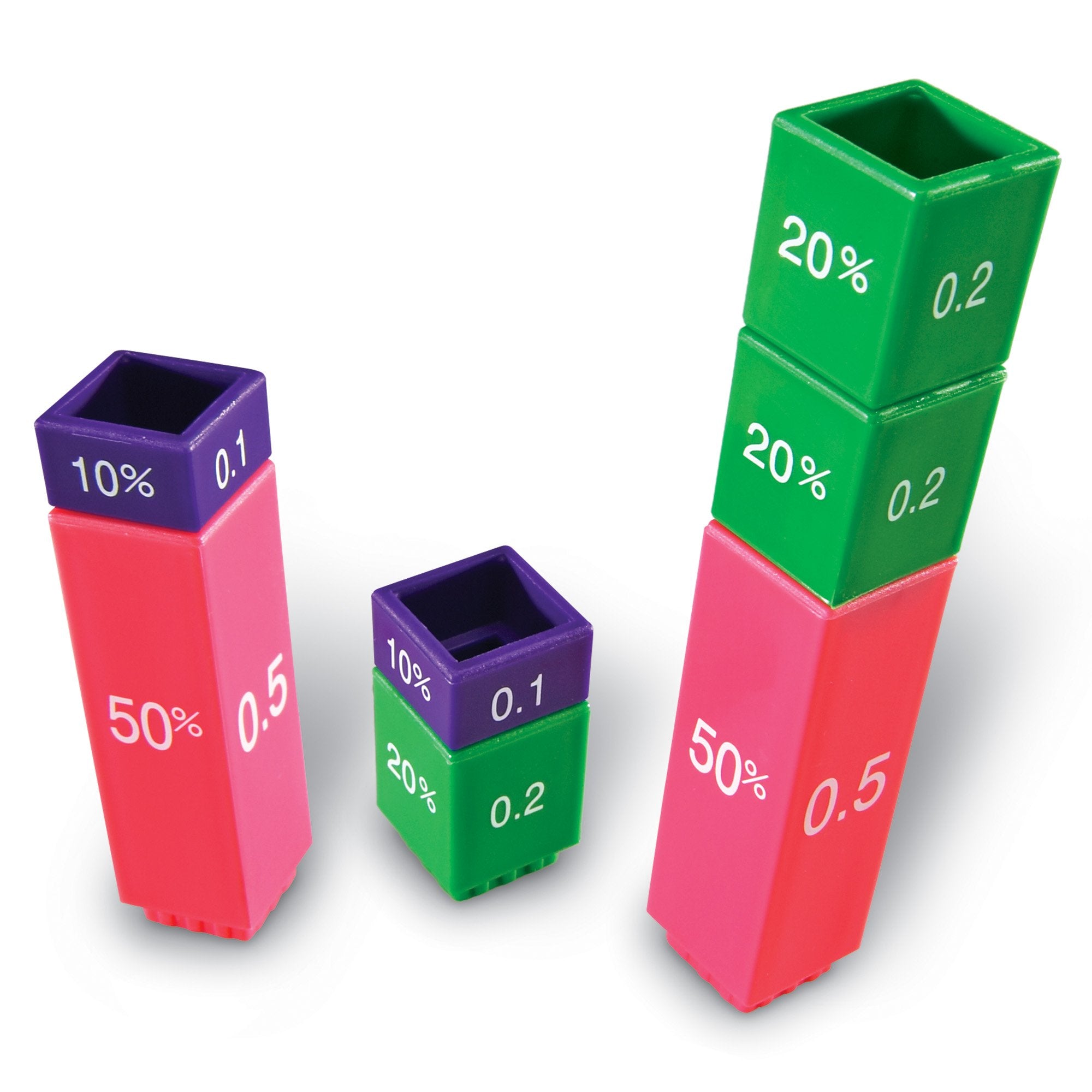 Learning Resources Fraction Tower Equivalency Cubes - 51 Pieces | Ages 6+ 2
