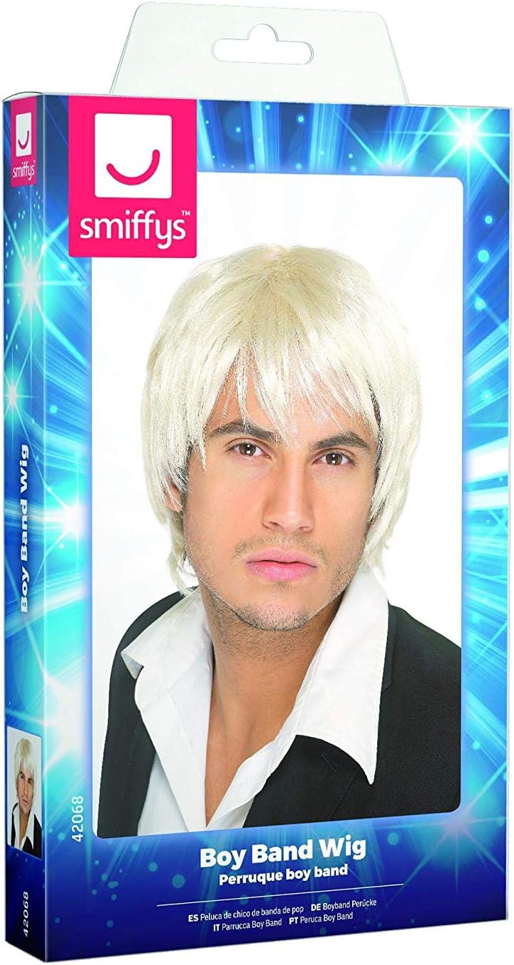 Smiffys Boy Band Blonde Wig - Short Style Synthetic Hairpiece 3