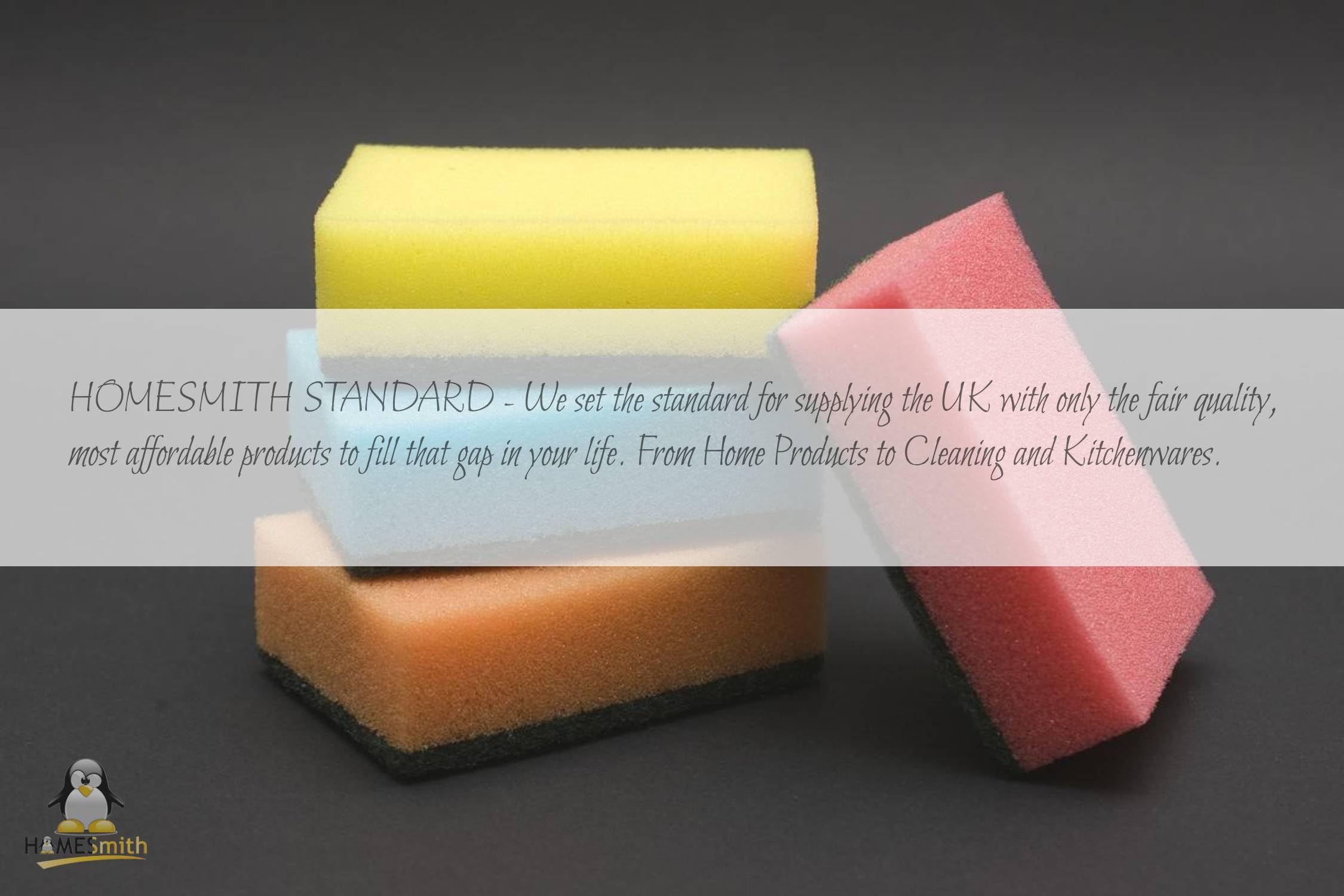 HOMESmith - 100 Pack Colorful High-Density Dual-Sided Reusable Cleaning Sponges 5