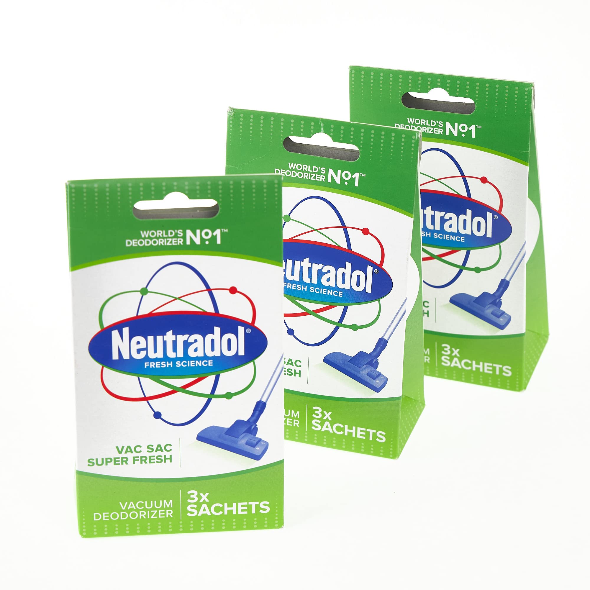 Neutradol Fresh Deodorizer Vac Sacs - Pack of 9 | Destroys Odours | Universal Fit | Lemon Scent