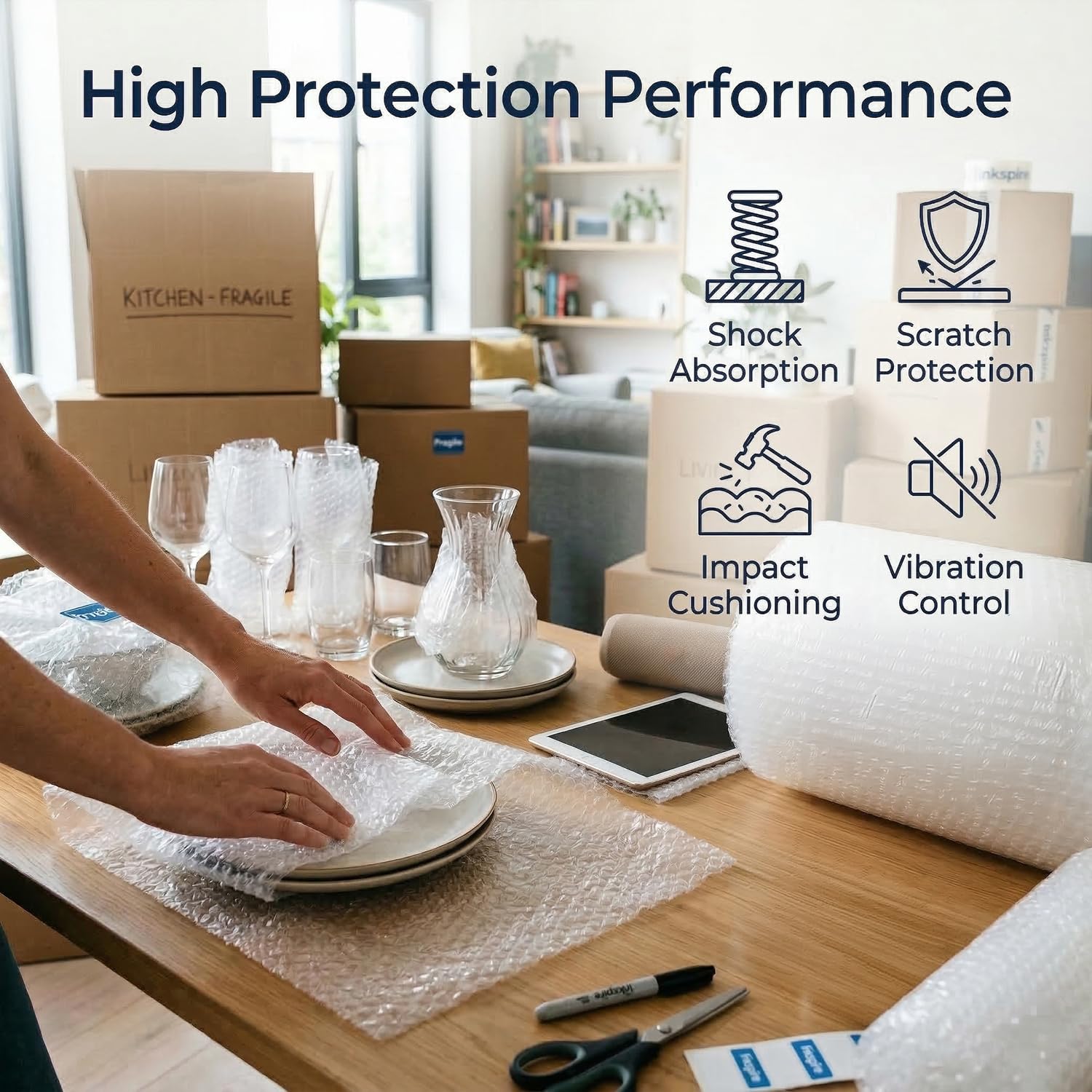 Inkspire Bubble Wrap Roll - 300mm x 20m Heavy Duty Protection | Tear Resistant | Reusable 3