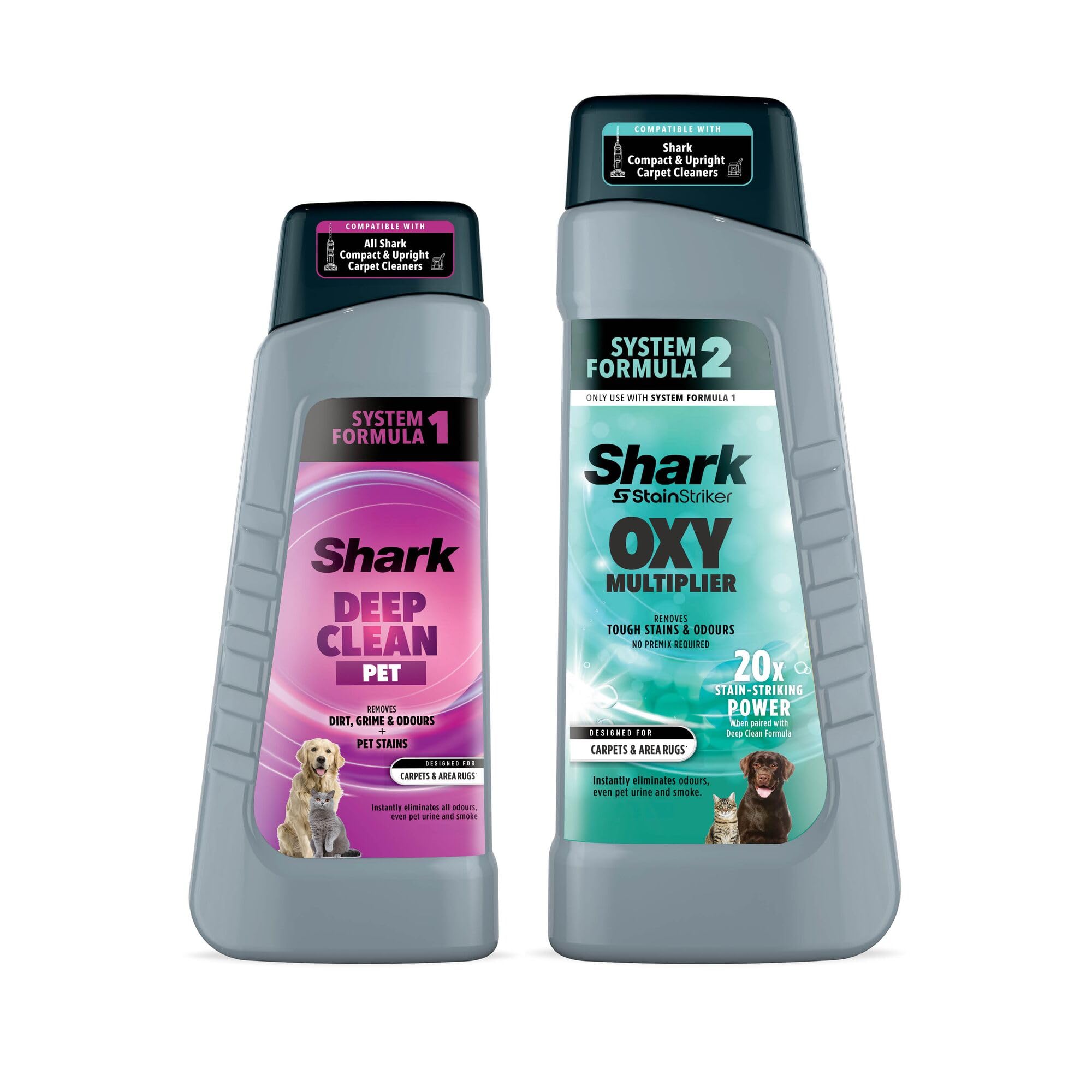 Shark StainStriker Pet Formula Bundle 946ml Oxy Multiplier Refill | Deep Clean Pet Formula
