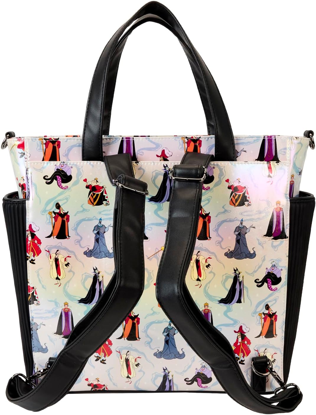 Loungefly Disney Villains All-Over Print Convertible Backpack & Tote Bag (WDBK3823)