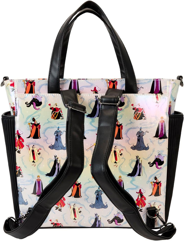 Loungefly Disney Villains All-Over Print Convertible Backpack & Tote Bag (WDBK3823)