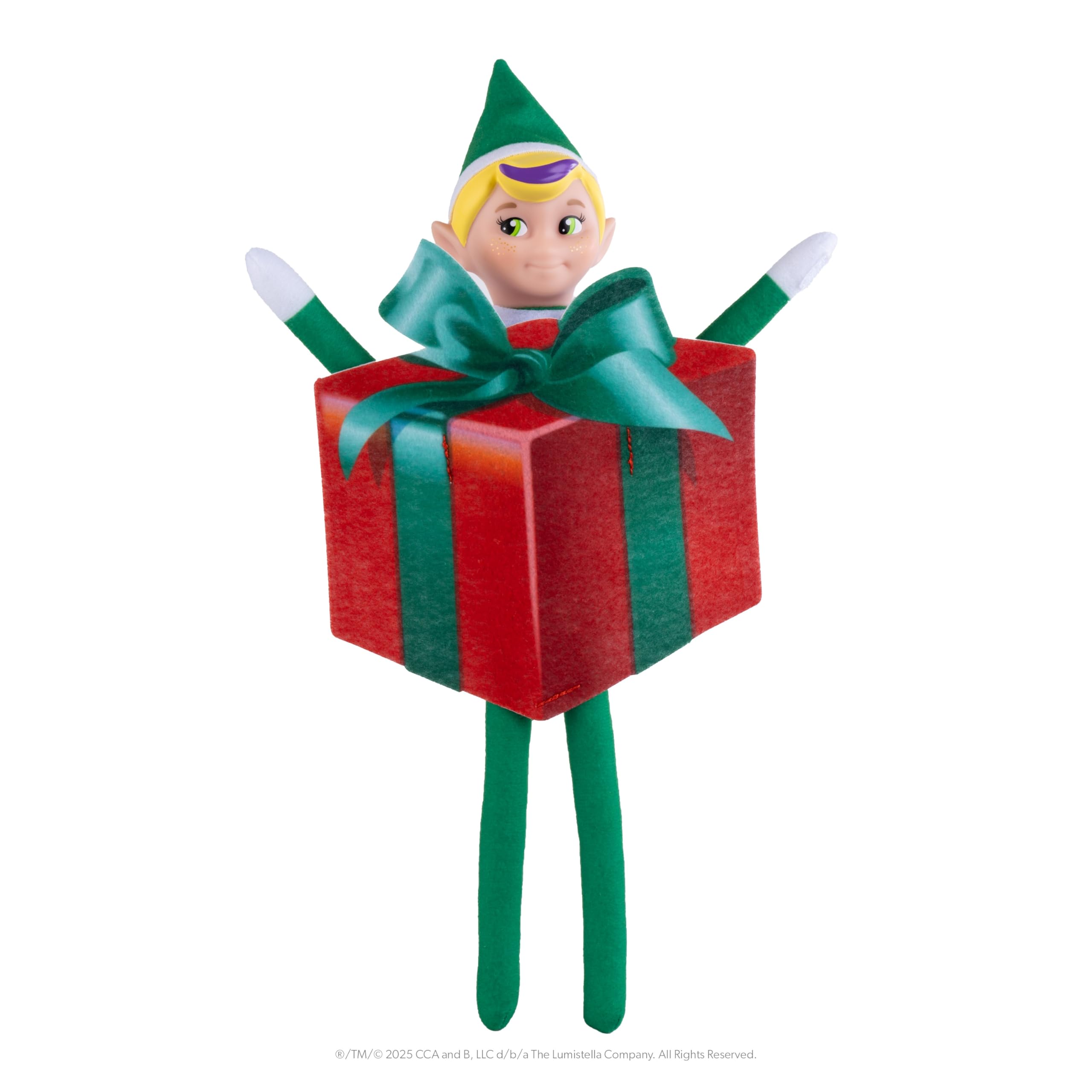 The Elf on the Shelf Elf Mates Costume - Felt Gift Box Accessory for 3+ 6