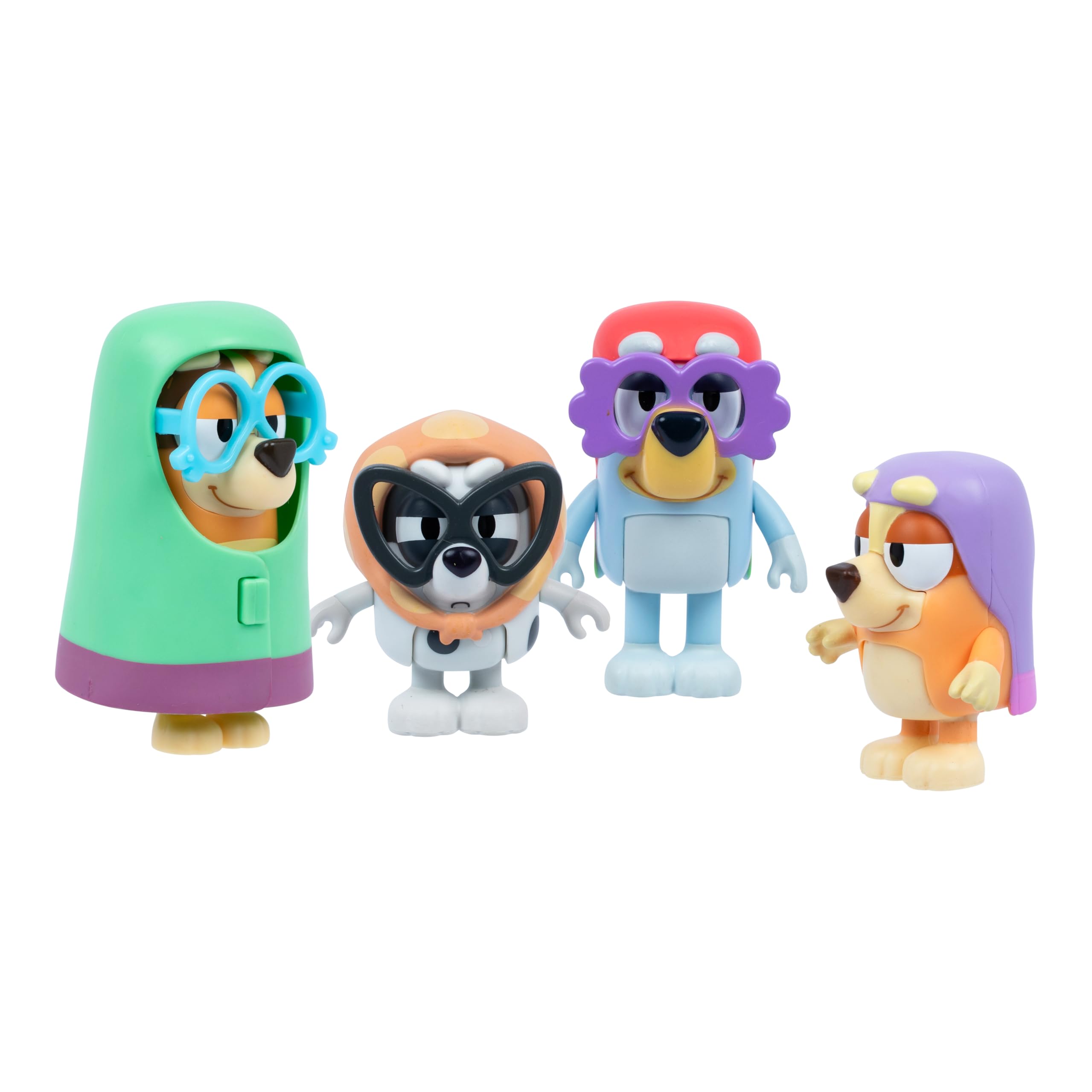 Bluey Here Come the Grannies Figure 4-Pack | 2.5-3 Inches | Ages 3+ 2