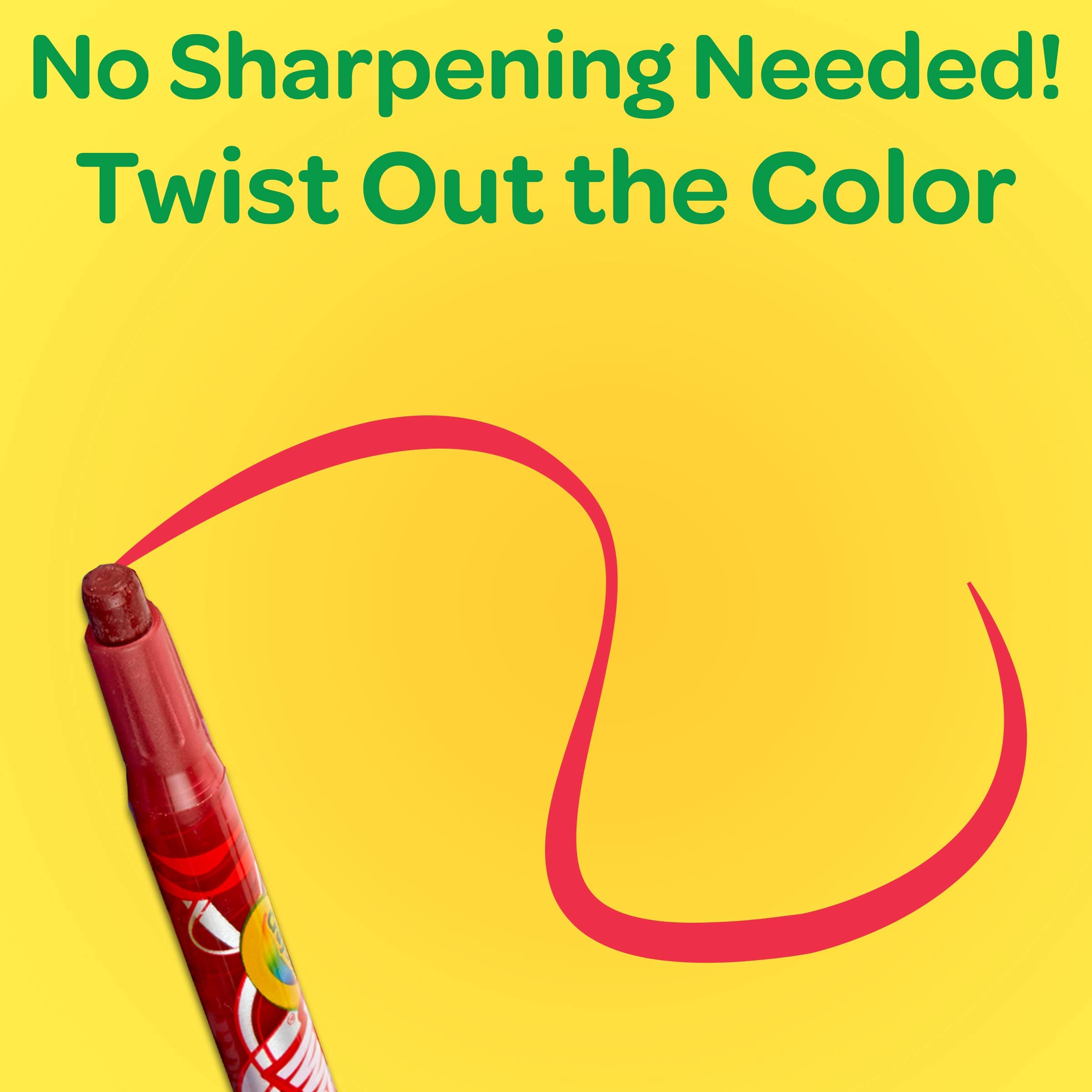 CRAYOLA Twistables Crayons - 12 Vibrant Colors | No Sharpening Needed | Ages 3+ 5
