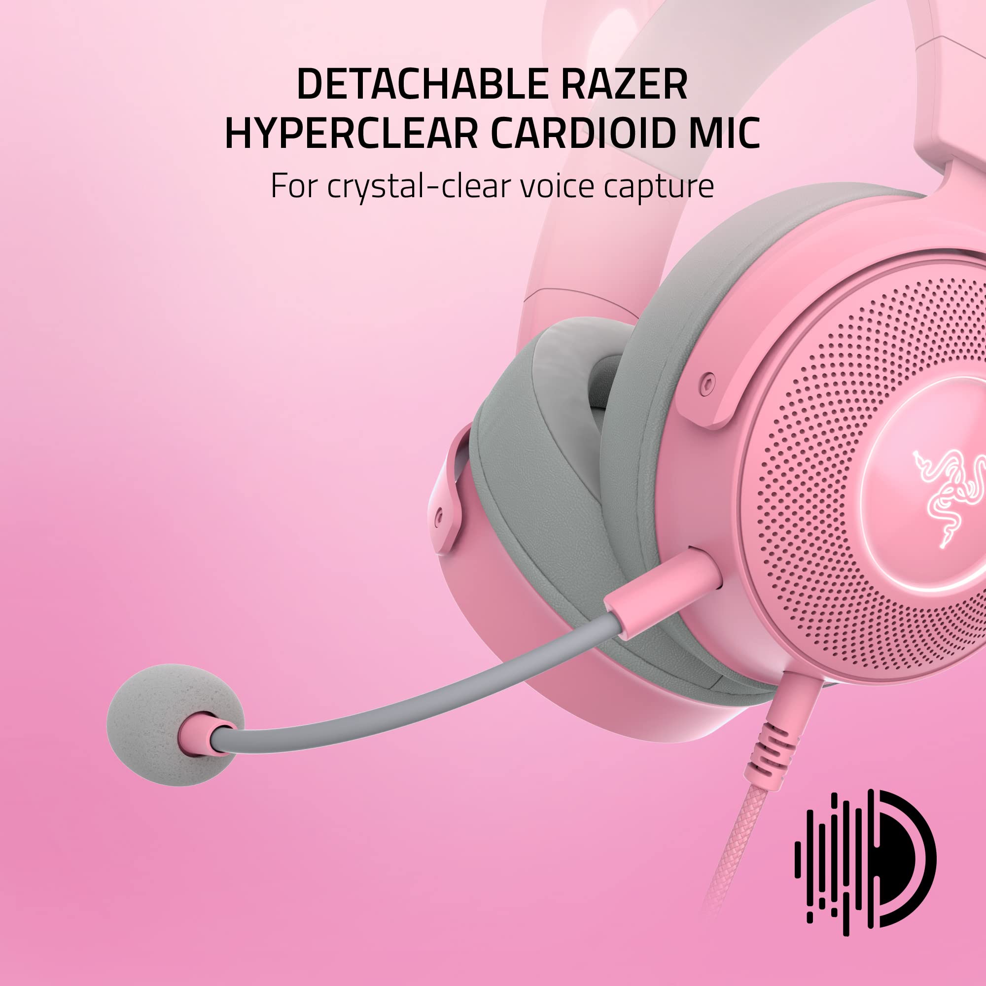 Razer Kraken Kitty Edition V2 Pro - Wired RGB Gaming Headset with Interchangeable Ears 4