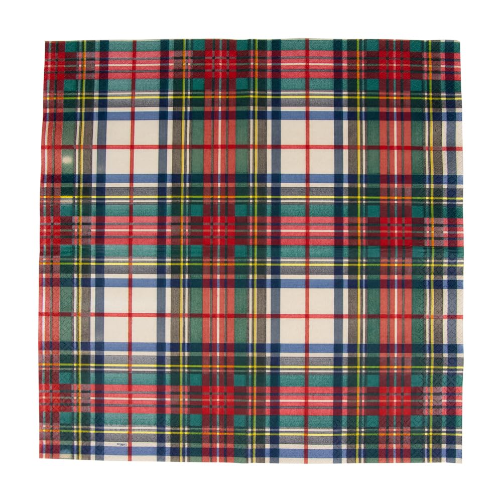 Caspari Stewart Tartan Paper Luncheon Napkins - Triple-Ply, 20 Count 4