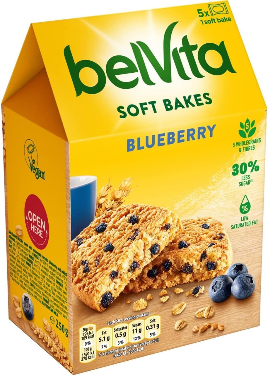 Belvita Breakfast Biscuits Soft Bakes Filled with Blueberry – Soft & Chewy On-the-Go Breakfast Snack 7