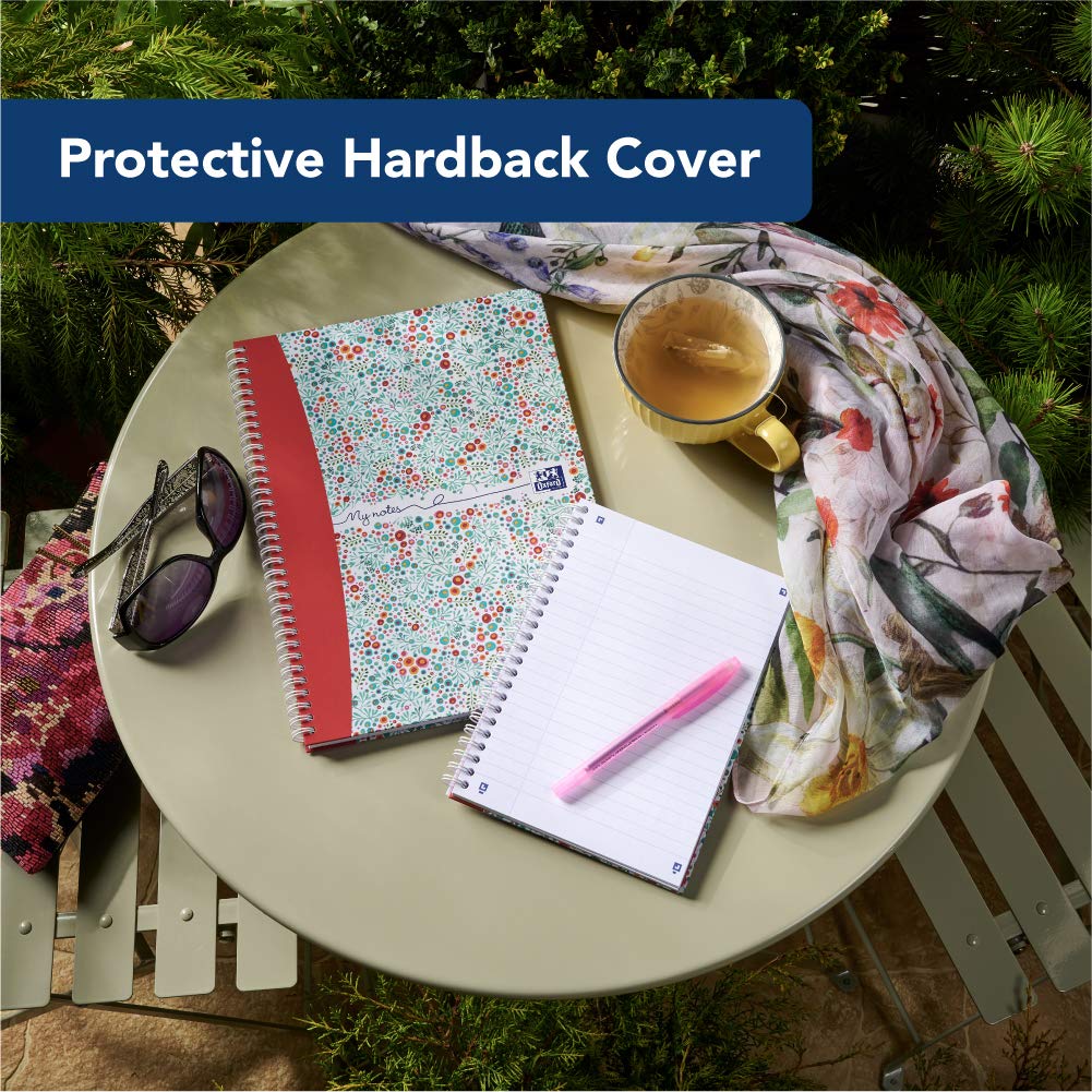 Oxford Bloom A5 Hard Cover Wirebound Notebook - Ruled, 140 Pages, Scribzee Enabled 3