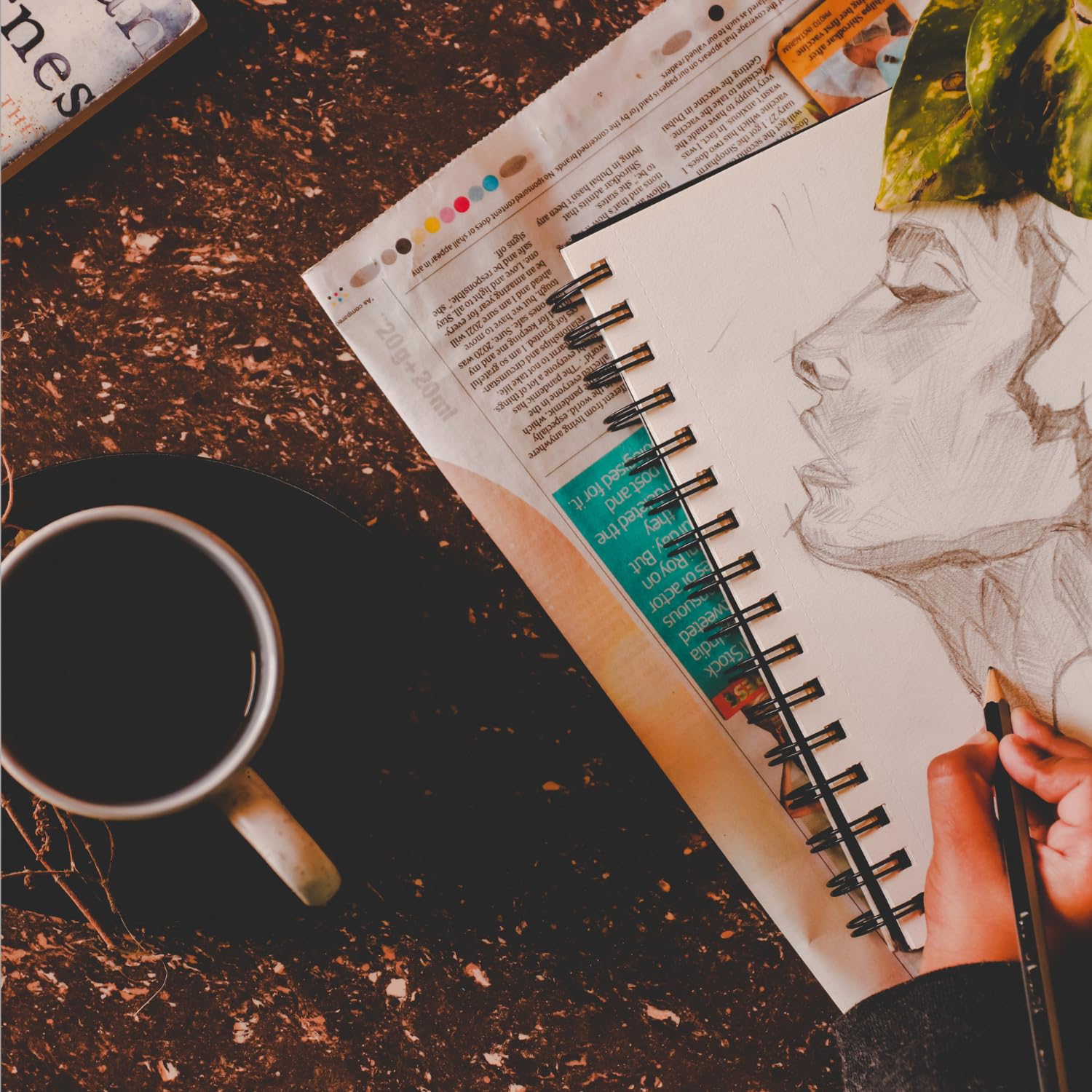 Hawksbill - A3 Black Sketchbook Hardcover Spiral 40 Sheets 150GSM Acid-Free Paper 19