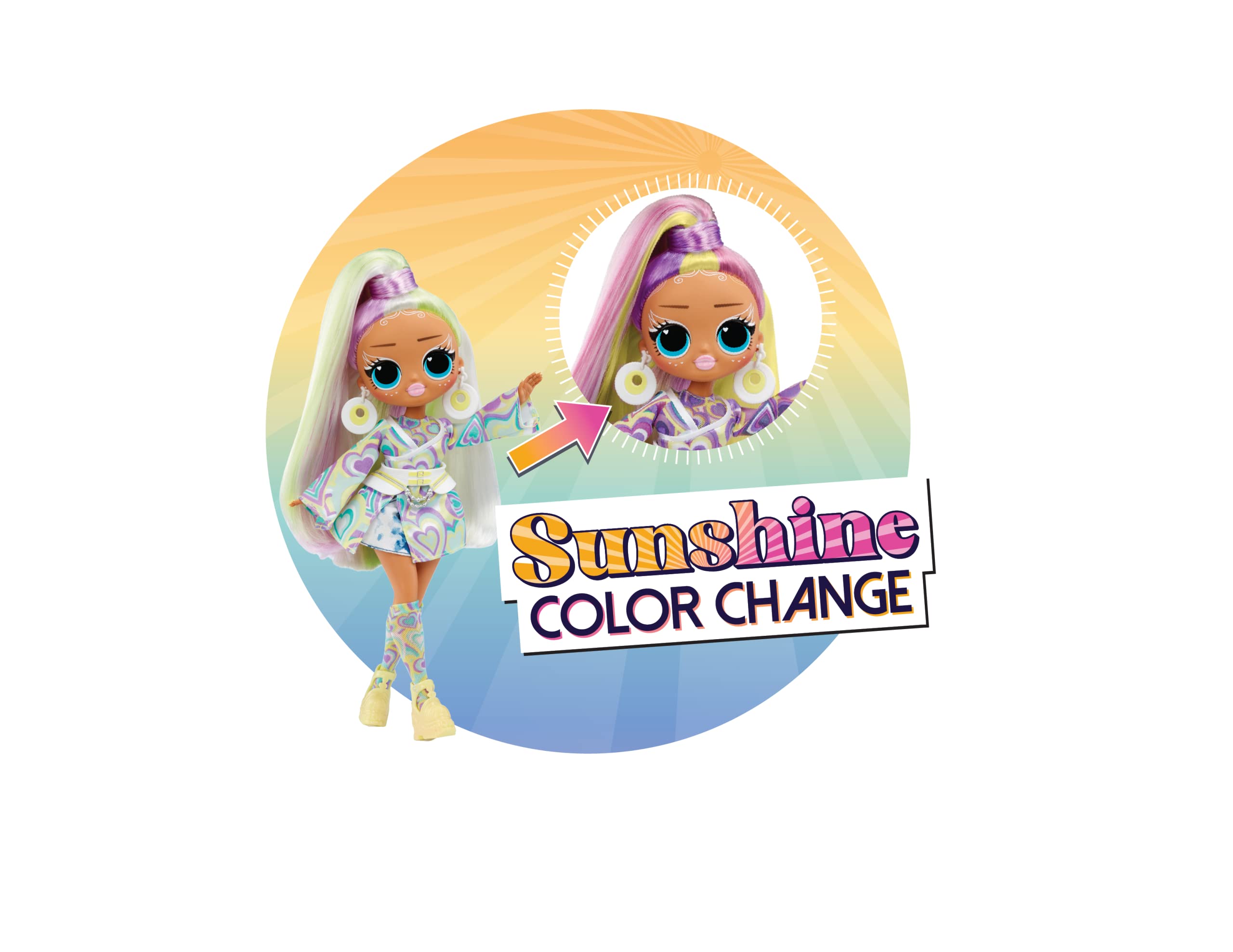L.O.L. Surprise! OMG Sunshine Makeover Fashion Doll - Sunrise | Colour Change Features | Includes Accessories 1