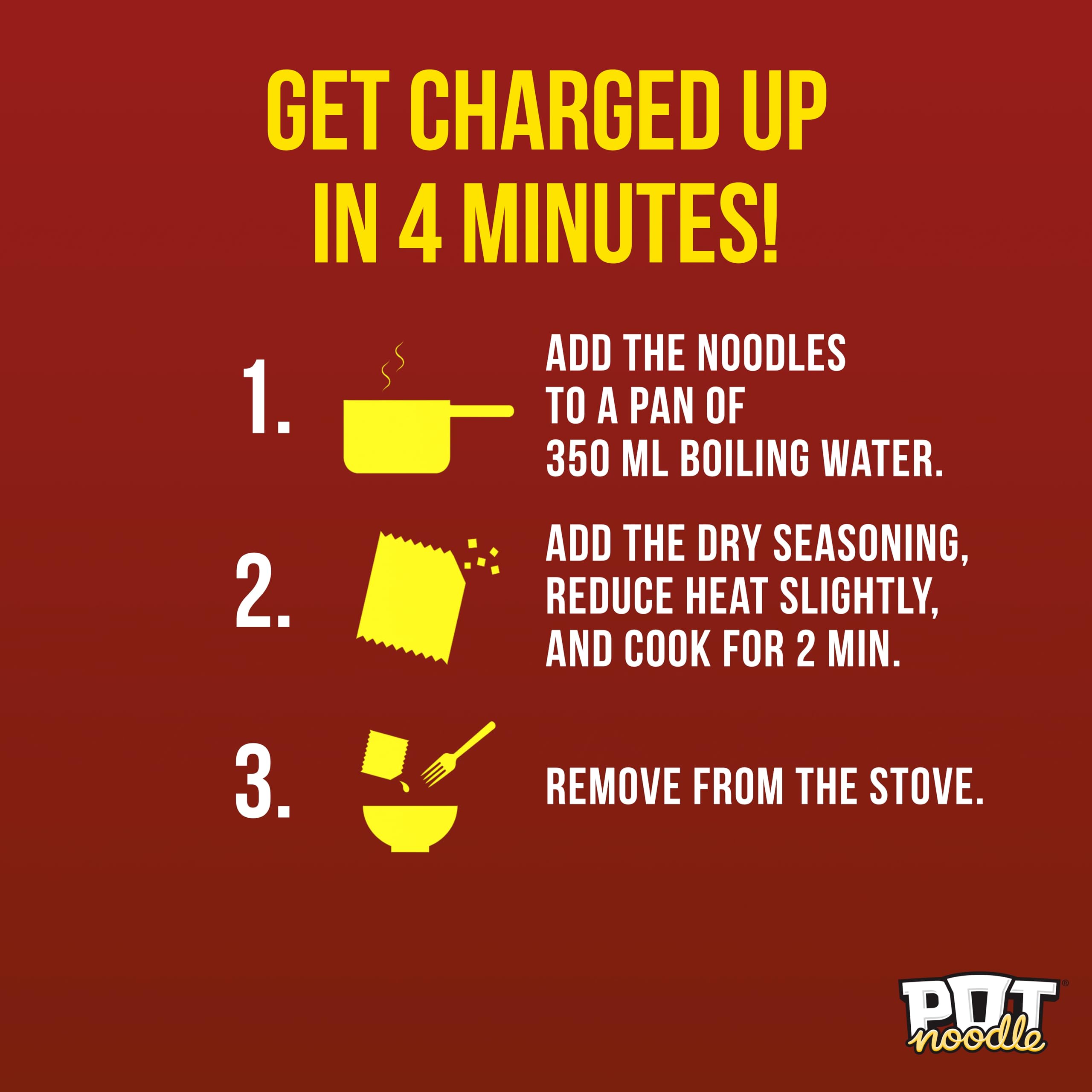 Pot Noodle Beef & Tomato Instant Noodles Block with Sauce and Seasoning | 2 Servings 5