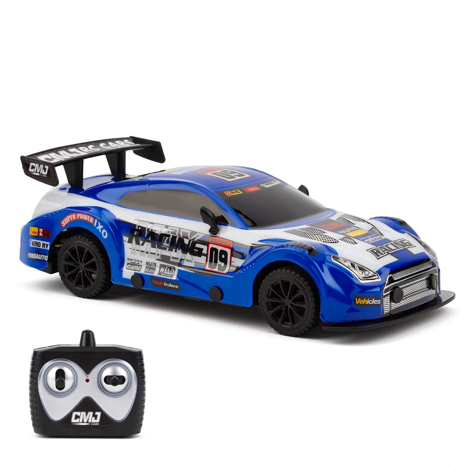 Road Rebel Blue Bolt RC Car - 1:24 Scale 2.4GHz High-Speed Remote Control Vehicle for Kids 3+ 1