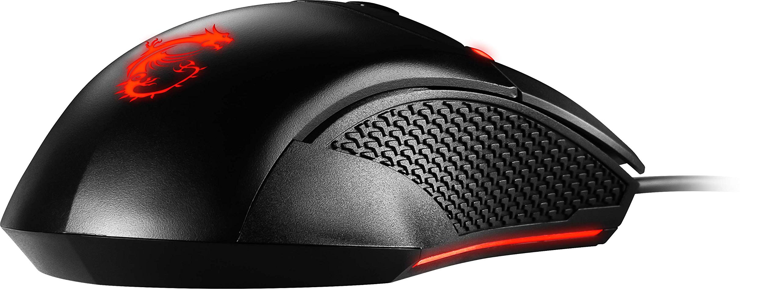 MSI Clutch GM08 Gaming Mouse - 4200 DPI Optical Sensor, Adjustable Weight, 6-Button Symmetrical Design, Red LED, 92g - Wired 5