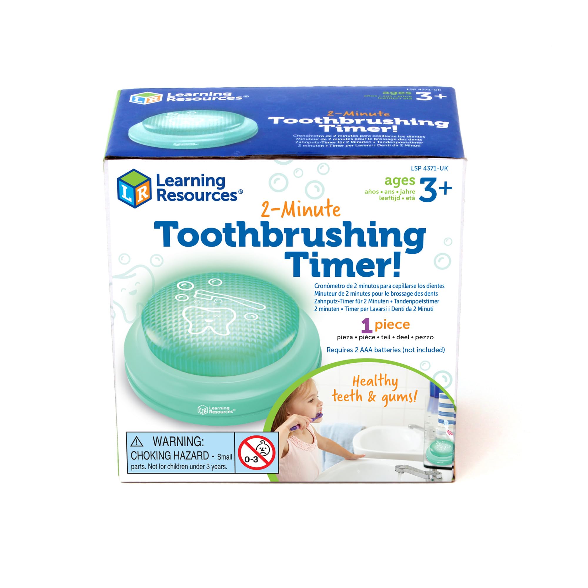 Learning Resources 2-Minute Toothbrushing Timer - Kids’ Dental Timer with Light & Sound for Ages 3+ 2