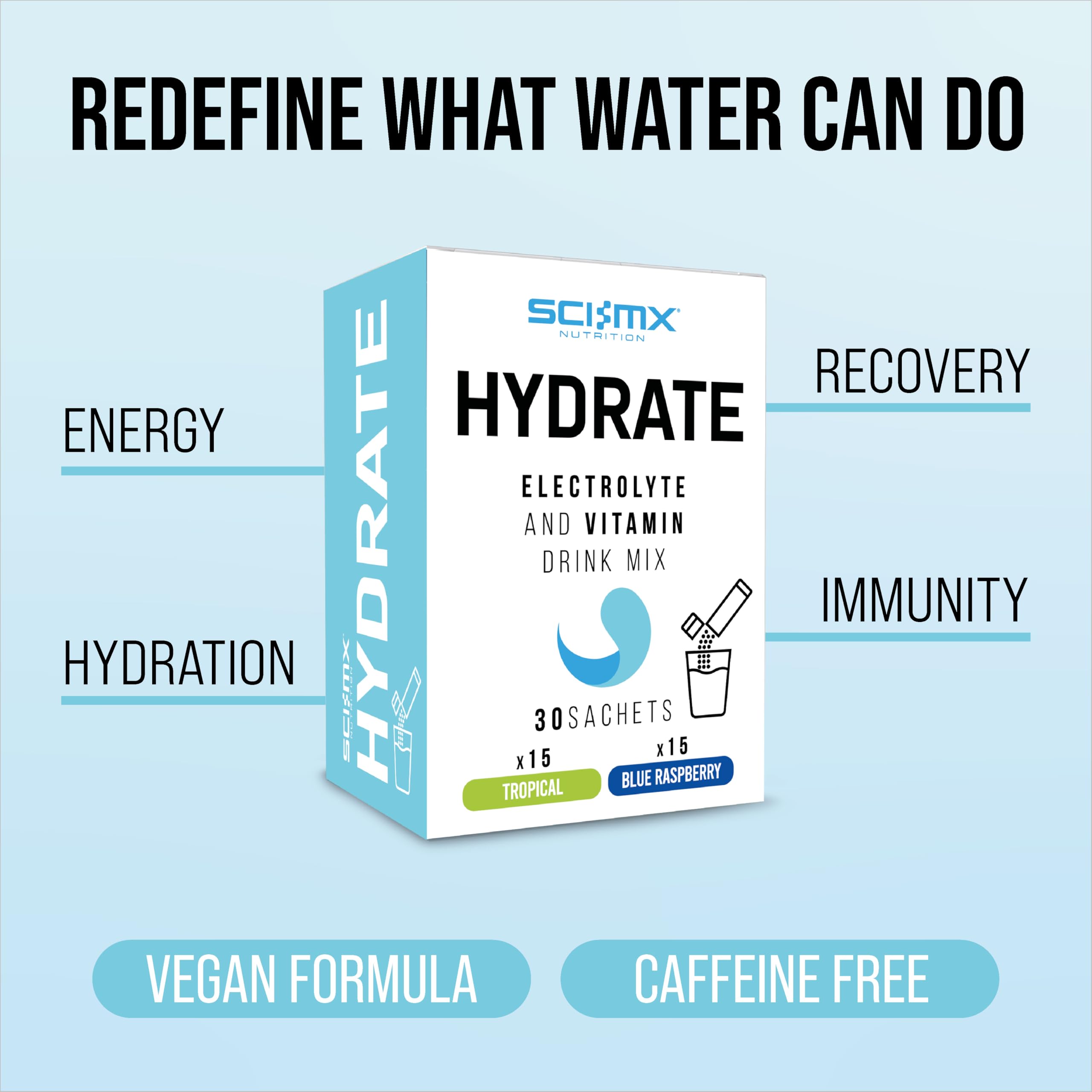 SCI-MX Electrolyte & Vitamin Hydration Powder Sticks - 30 Sachets Mixed Flavours