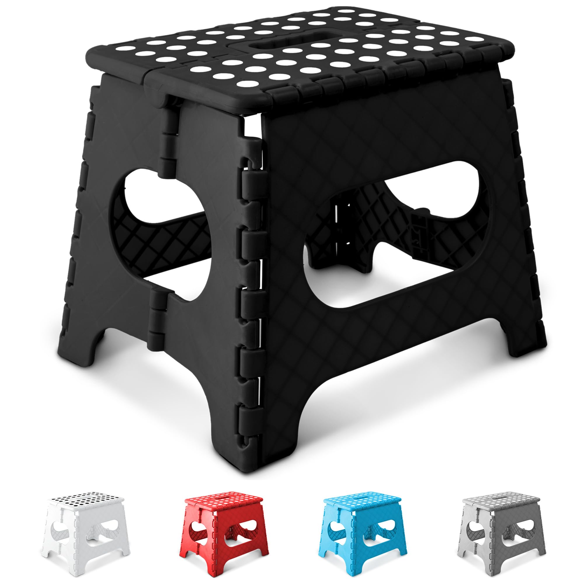 KEPLIN 11 Inch Heavy Duty Folding Step Stool | Non-Slip Foldable Footstool 1