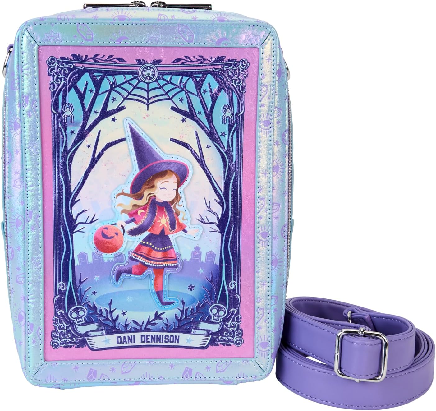 Loungefly Hocus Pocus Tarot Card Iridescent Crossbody Bag 1