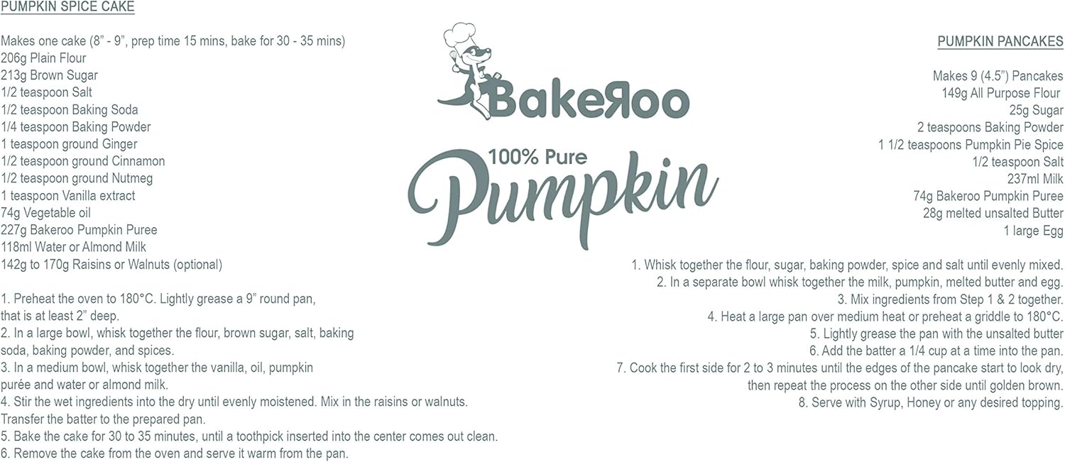 Bakeroo Tinned Pumpkin Puree 100% Natural - 425g 5