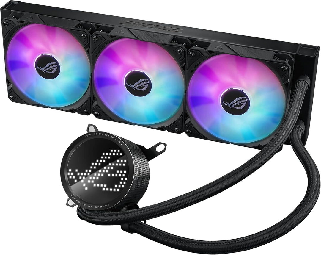 ASUS ROG Ryuo III 360 All-in-One CPU Liquid Cooler with 3.5" LCD Display and Asetek 8th Gen Pump