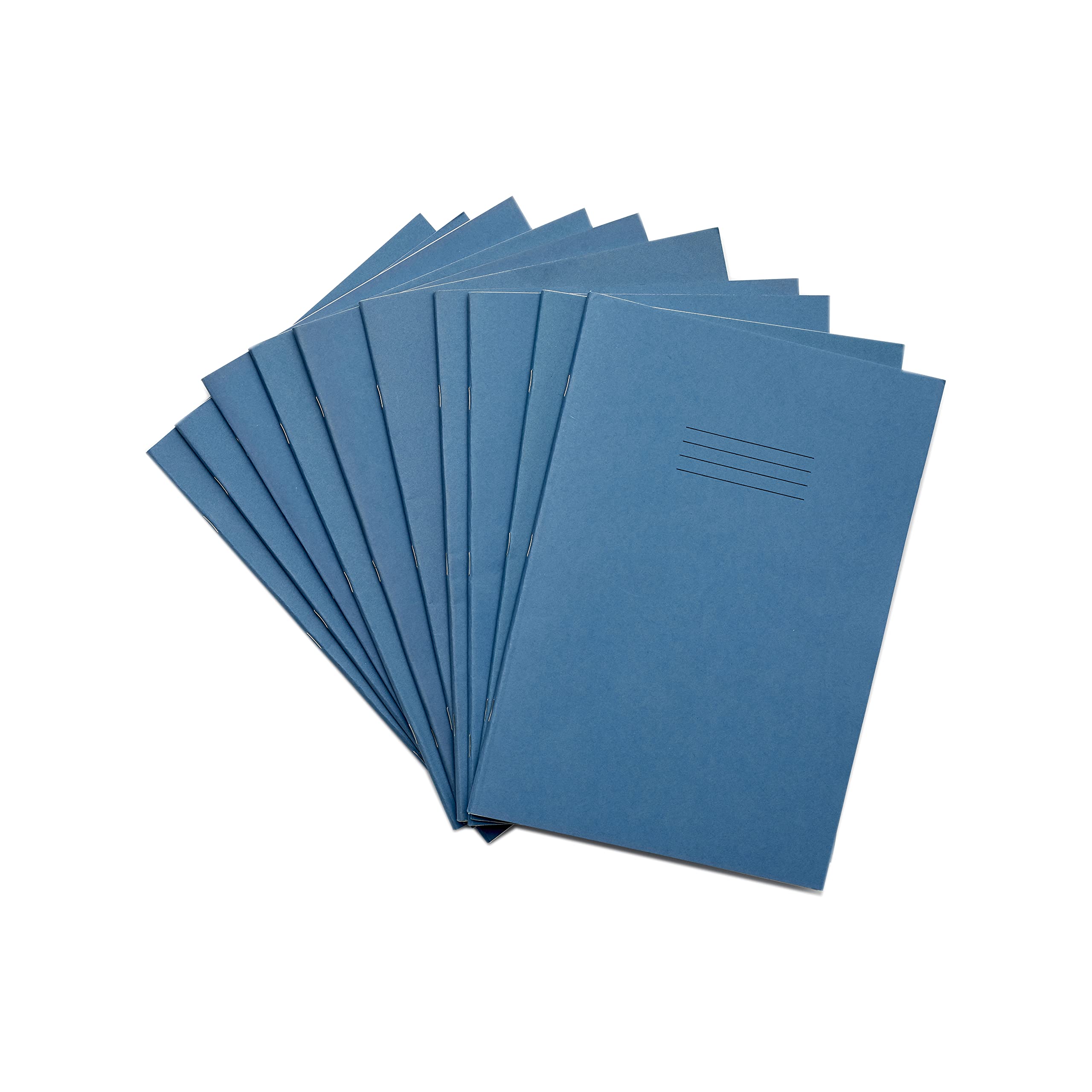 Rhino A4 64 Page Squared Exercise Book (10-Pack) | 10mm Grid | Light Blue Cover