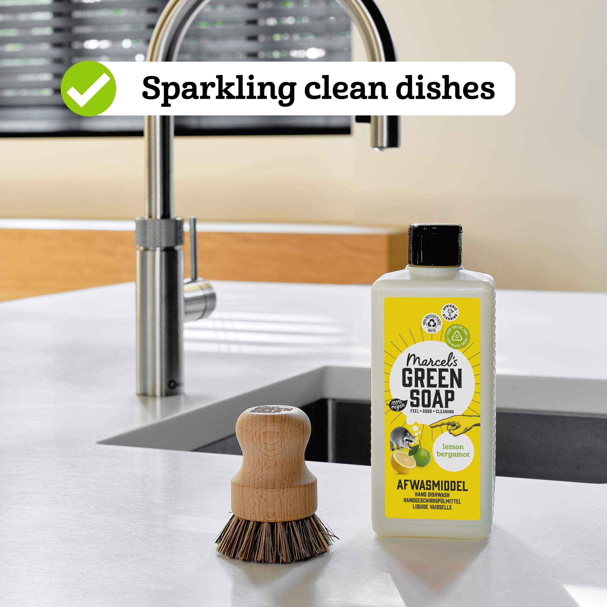 Marcel's Green Soap Washing-Up Liquid - Lemon & Bergamot Refill | 500ml | Plant-Based 2