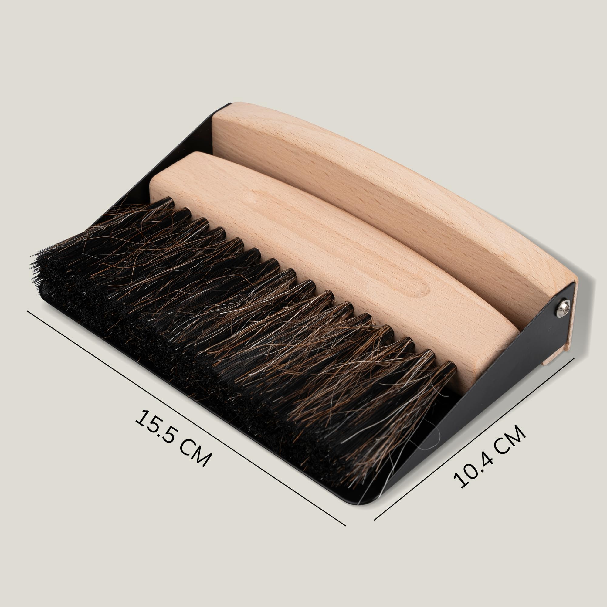 ENA Living Mini Dustpan and Brush Set - Sustainable Beechwood & Steel | Small Household Cleaning Tool 6