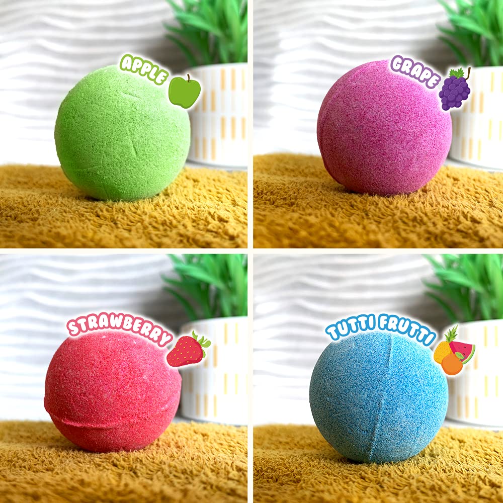 ZIMPLI Baff Bombz - 12 Pack Fizzing Bath Bombs | Moisturizing & Fruity Scents | Vegan Friendly 6