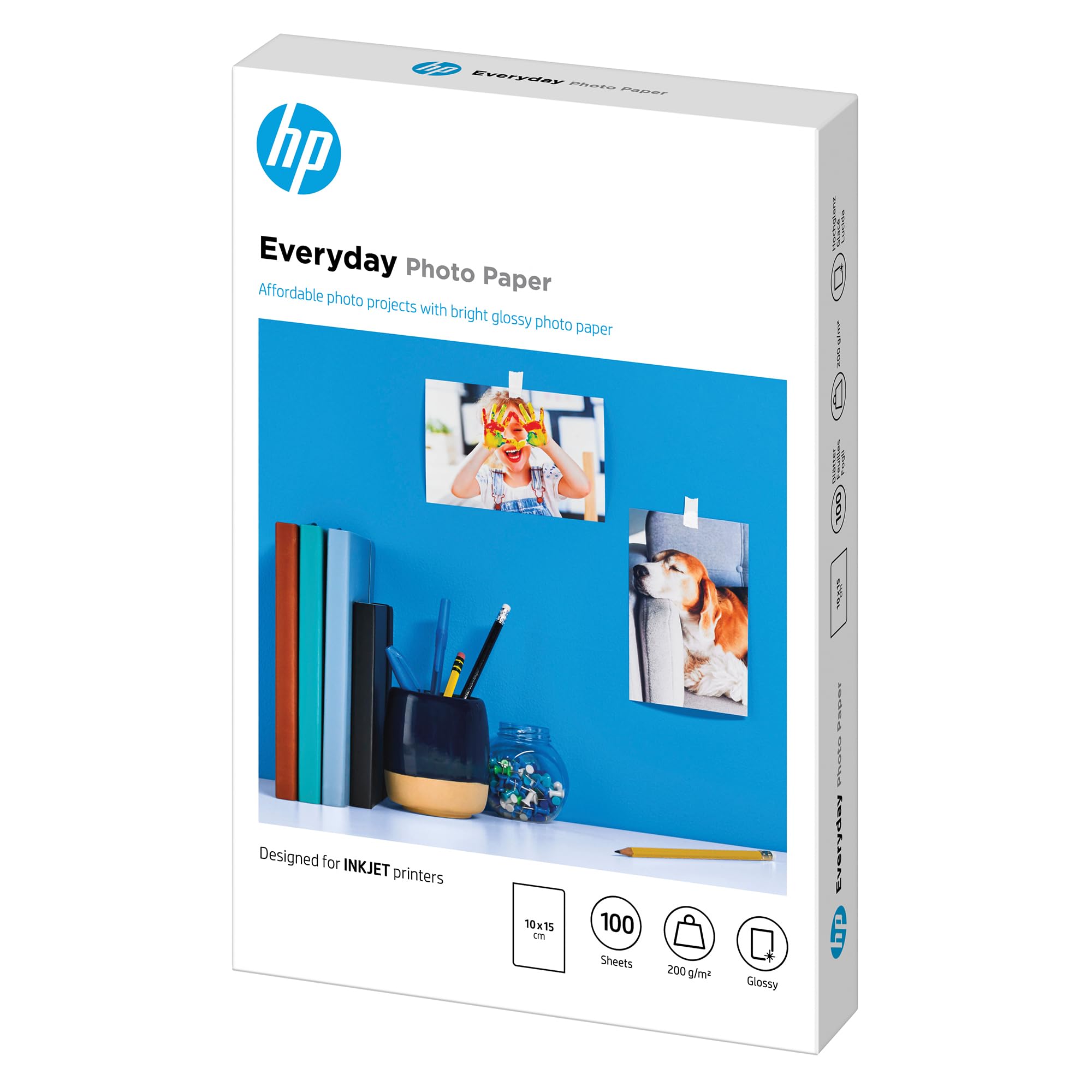 HP Everyday Glossy Photo Paper - 10 x 15 cm, 200 GSM, 100 Sheets | CR757A 2