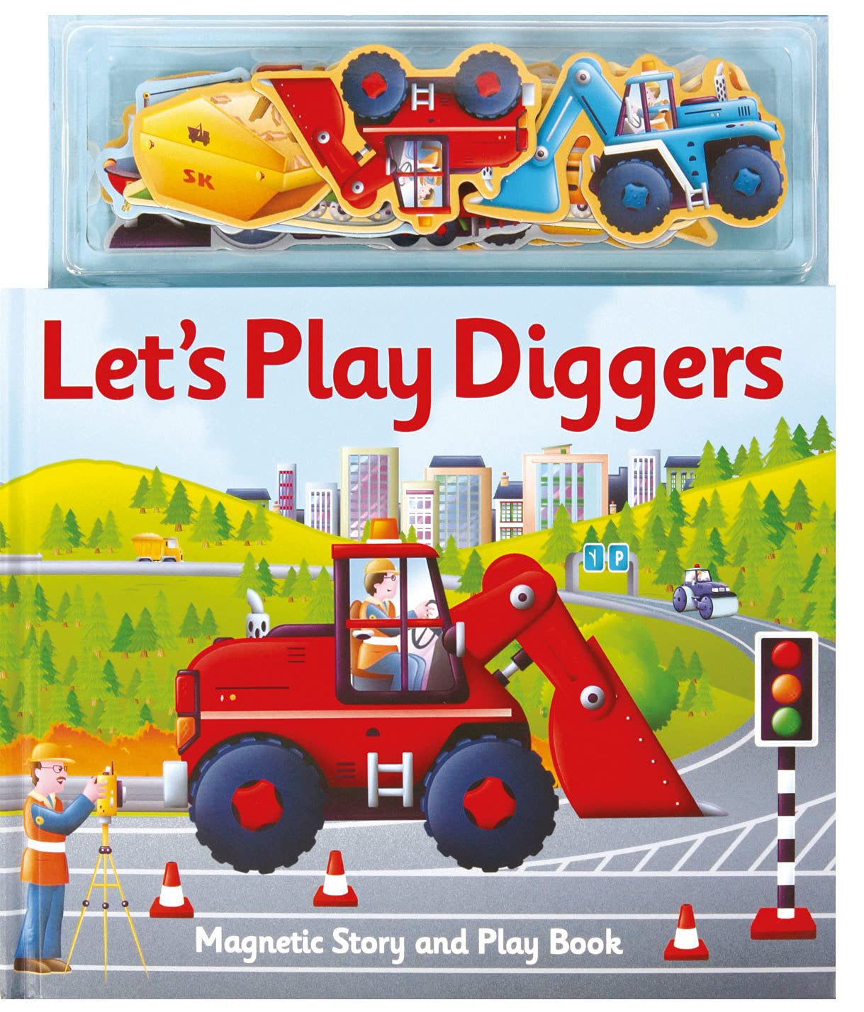 Imagine That Magnetic Let's Play Diggers Activity Book | Ages 2-3 Years | Board Book 1