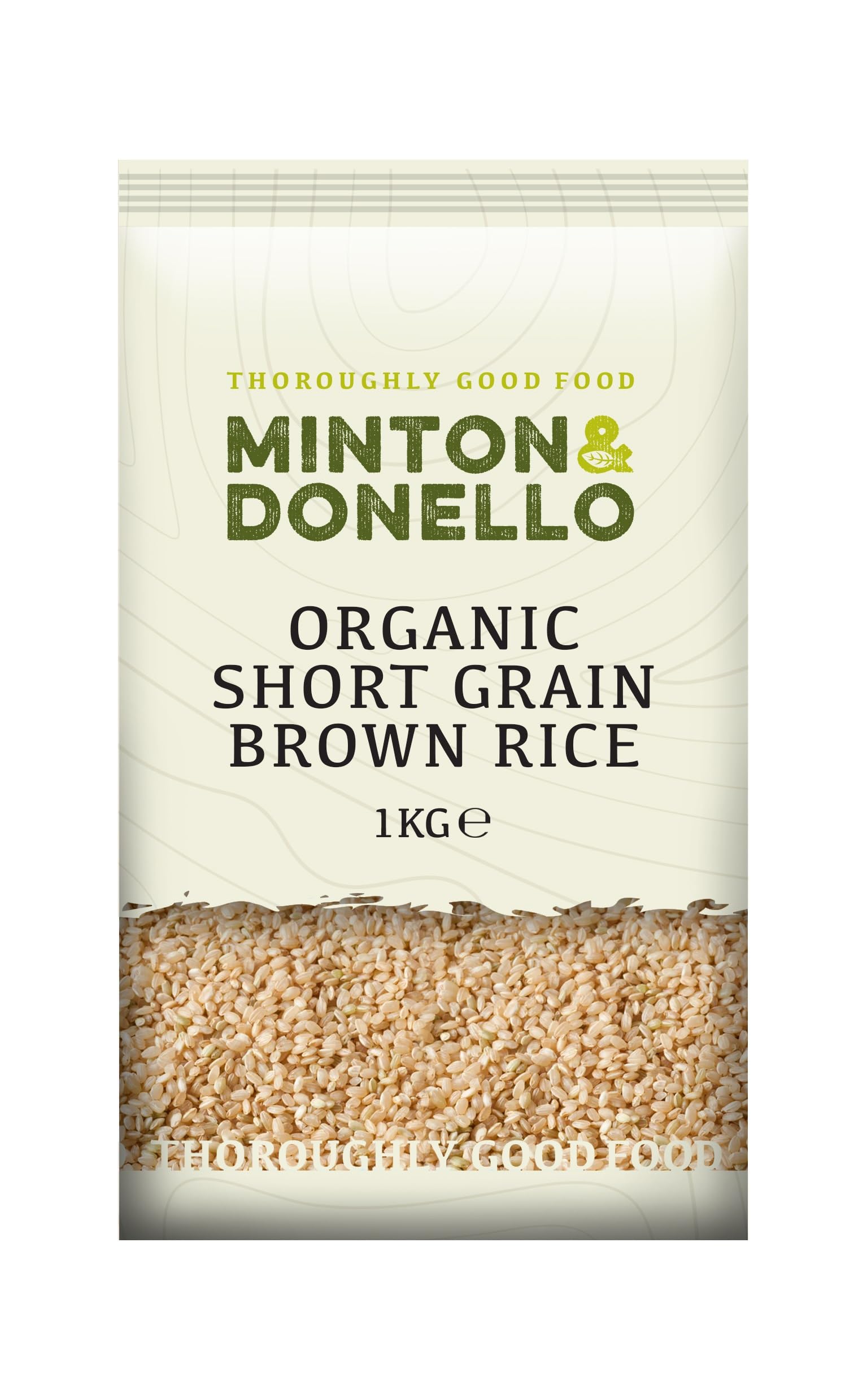 Minton & Donello - Organic Short Grain Brown Rice, Nutty & Chewy, 1kg Bulk Pack