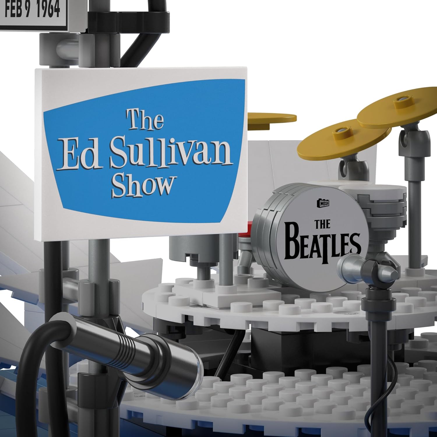 MEGA The Beatles Building Set with 681 Pieces, 4 Poseable Action Figures - Adult Collector Playset 4