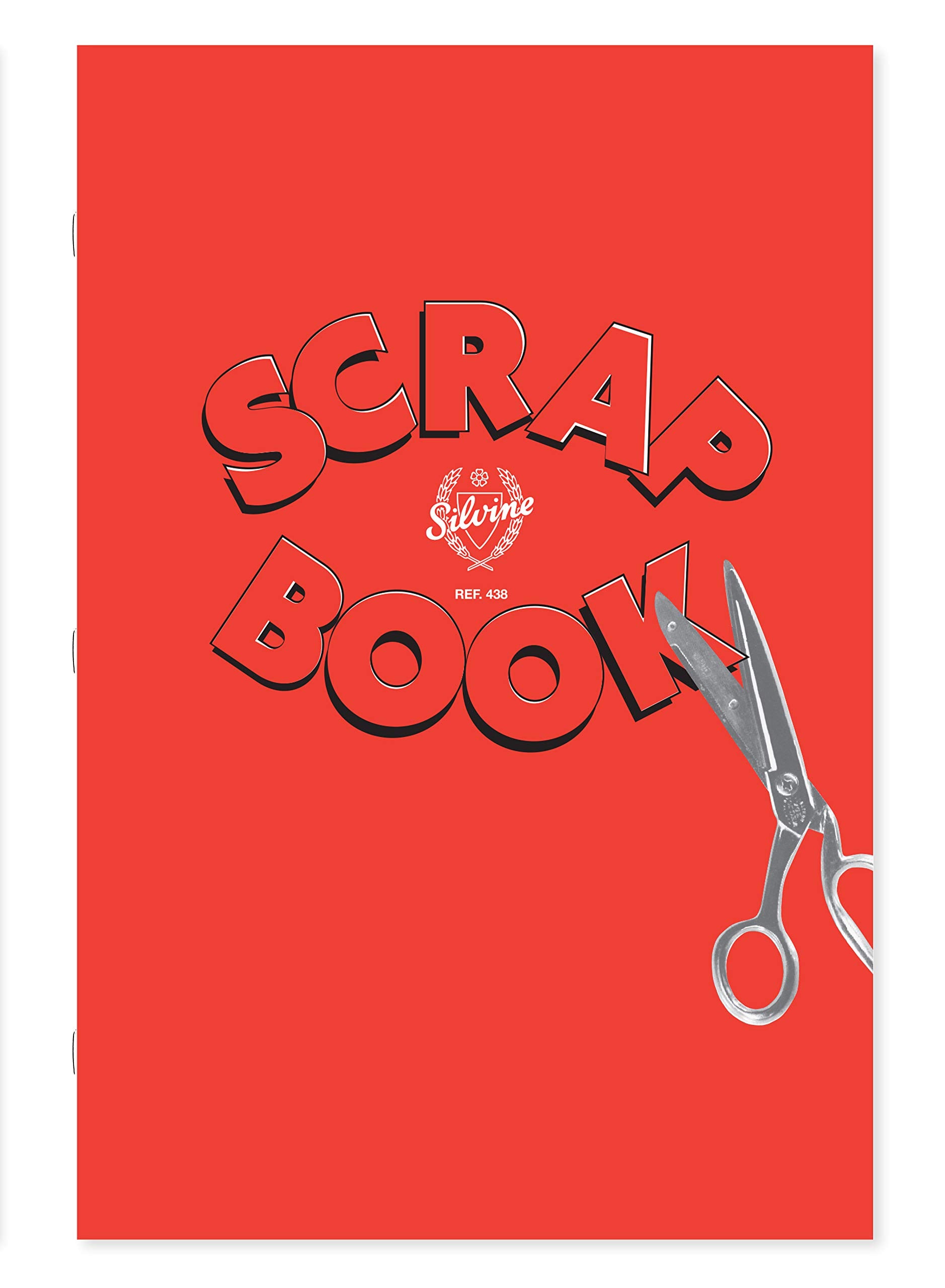 Silvine A4+ Classic Scrapbook - 24 Pages of 120gsm Sugar Paper | Red Cover | 377 x 251mm
