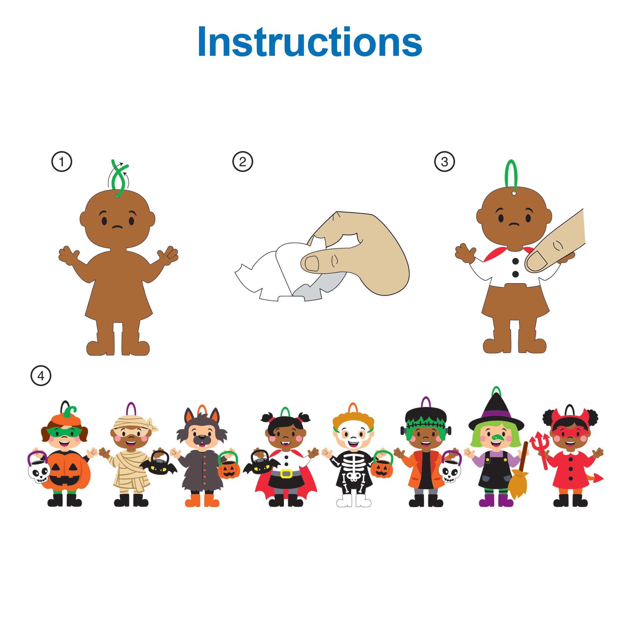 Baker Ross FX636 Halloween Costume Craft Kit - Pack of 8 Foam Decorations 4