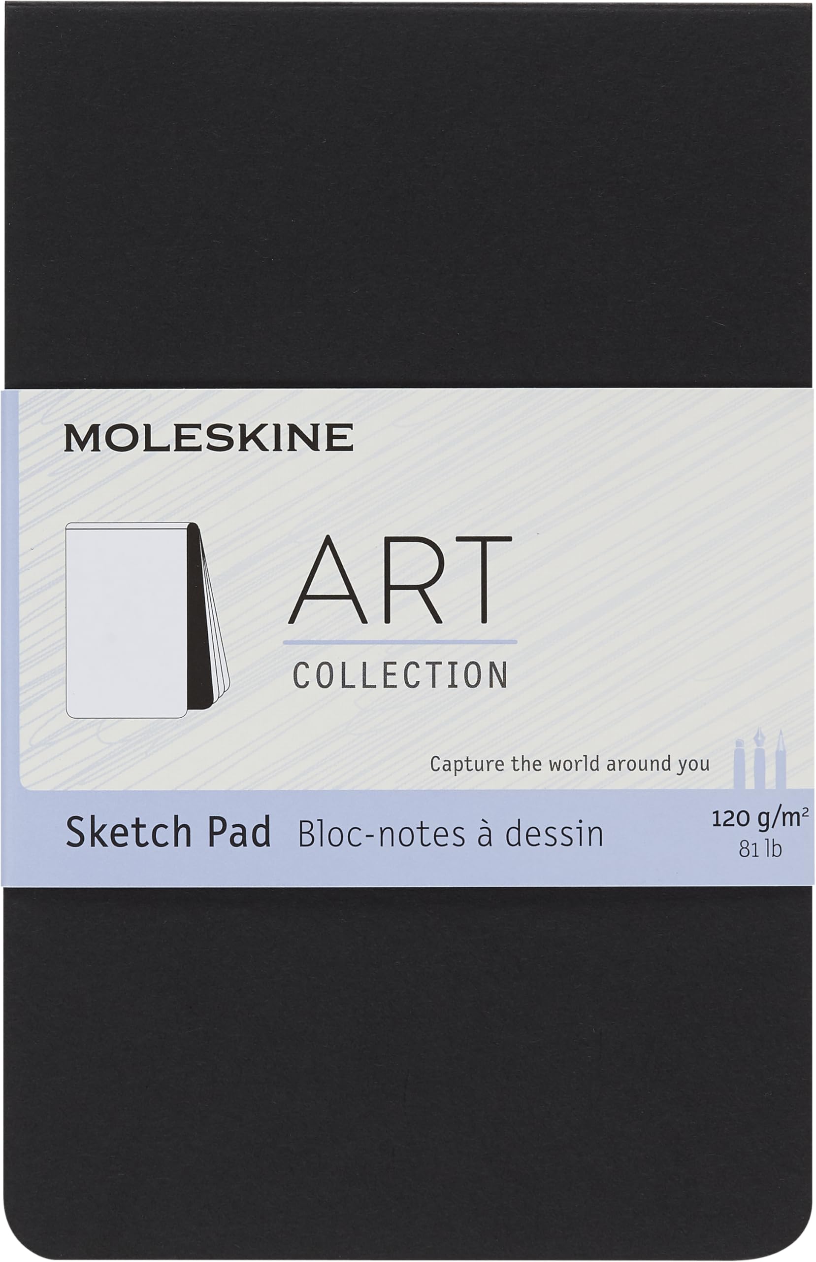 Moleskine Art Sketchbook - Pocket Size 9 x 14 cm | 120 g/sq m Ivory Paper | Soft Cover