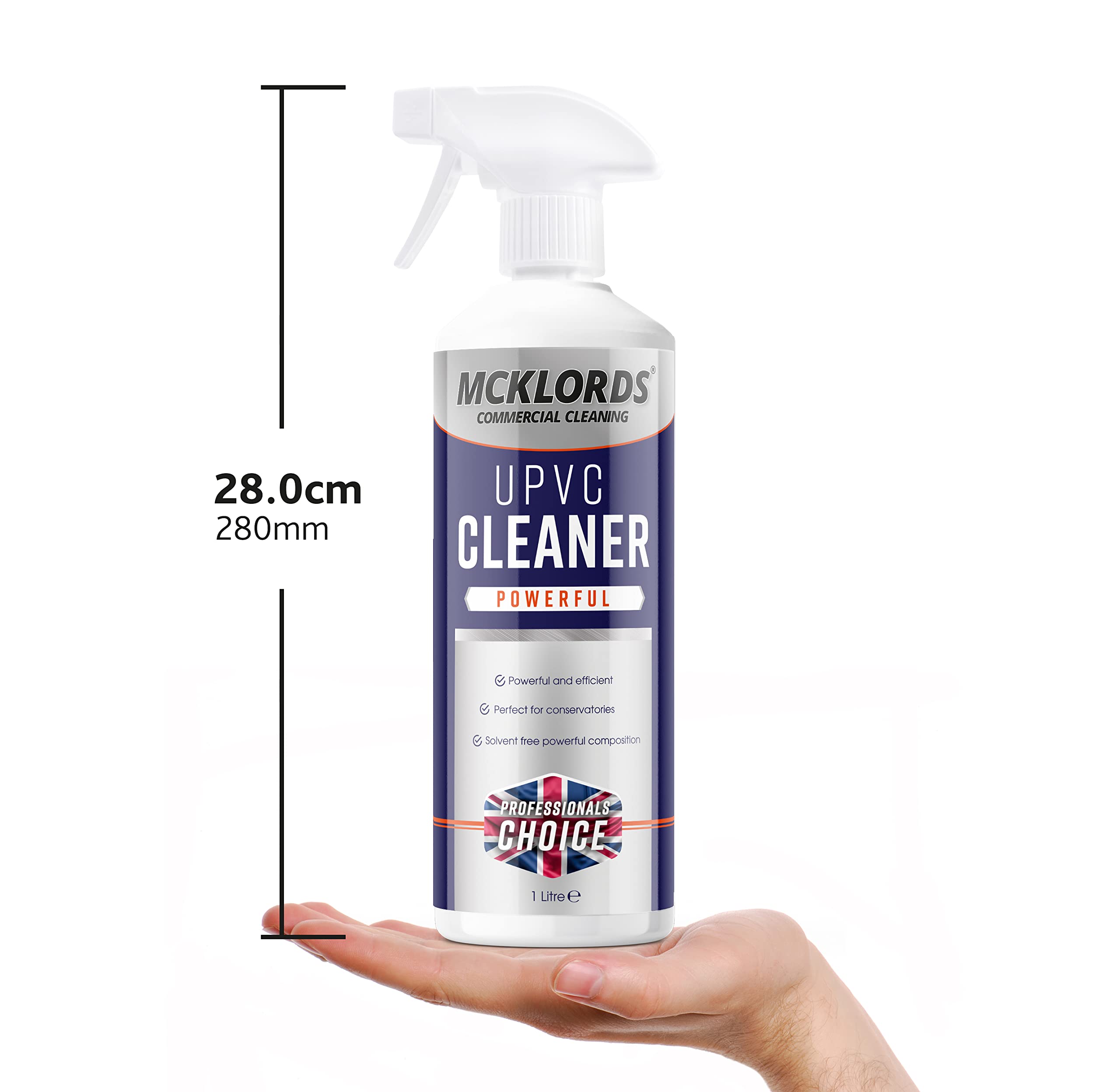 McKLords Commercial uPVC Cleaner - Professional Plastic & Window Frame Restorer | 1L Liquid