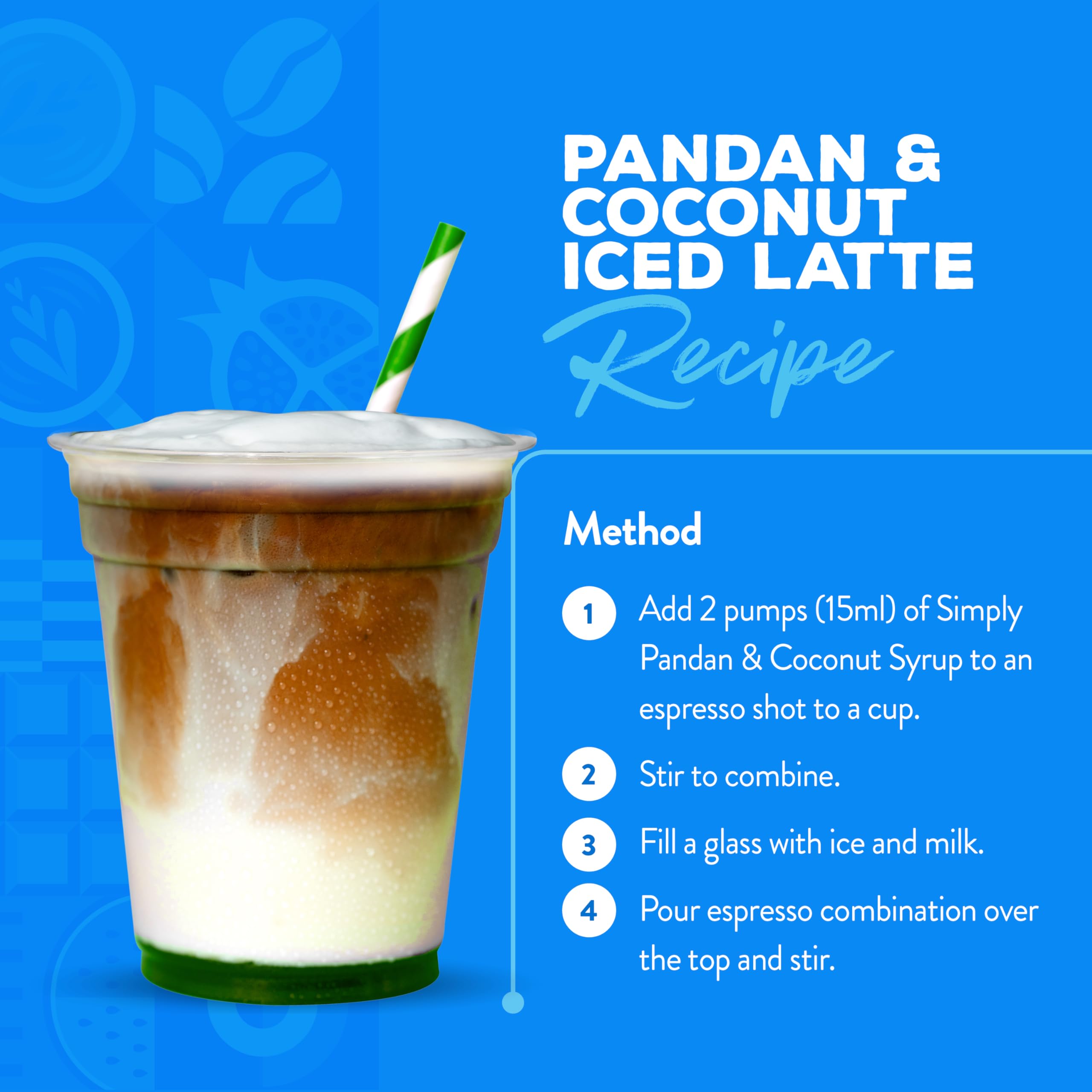 Simply Pandan & Coconut Syrup - Tropical Flavour for Coffee & Cocktails | 1L Liquid 5