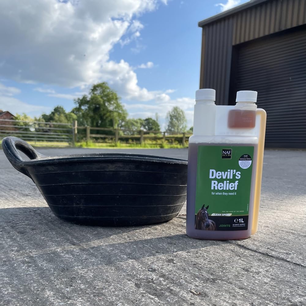 NAF Devil's Relief Liquid Joint Supplement for Horses - Herbal Formula with MSM | 1 Litre 3