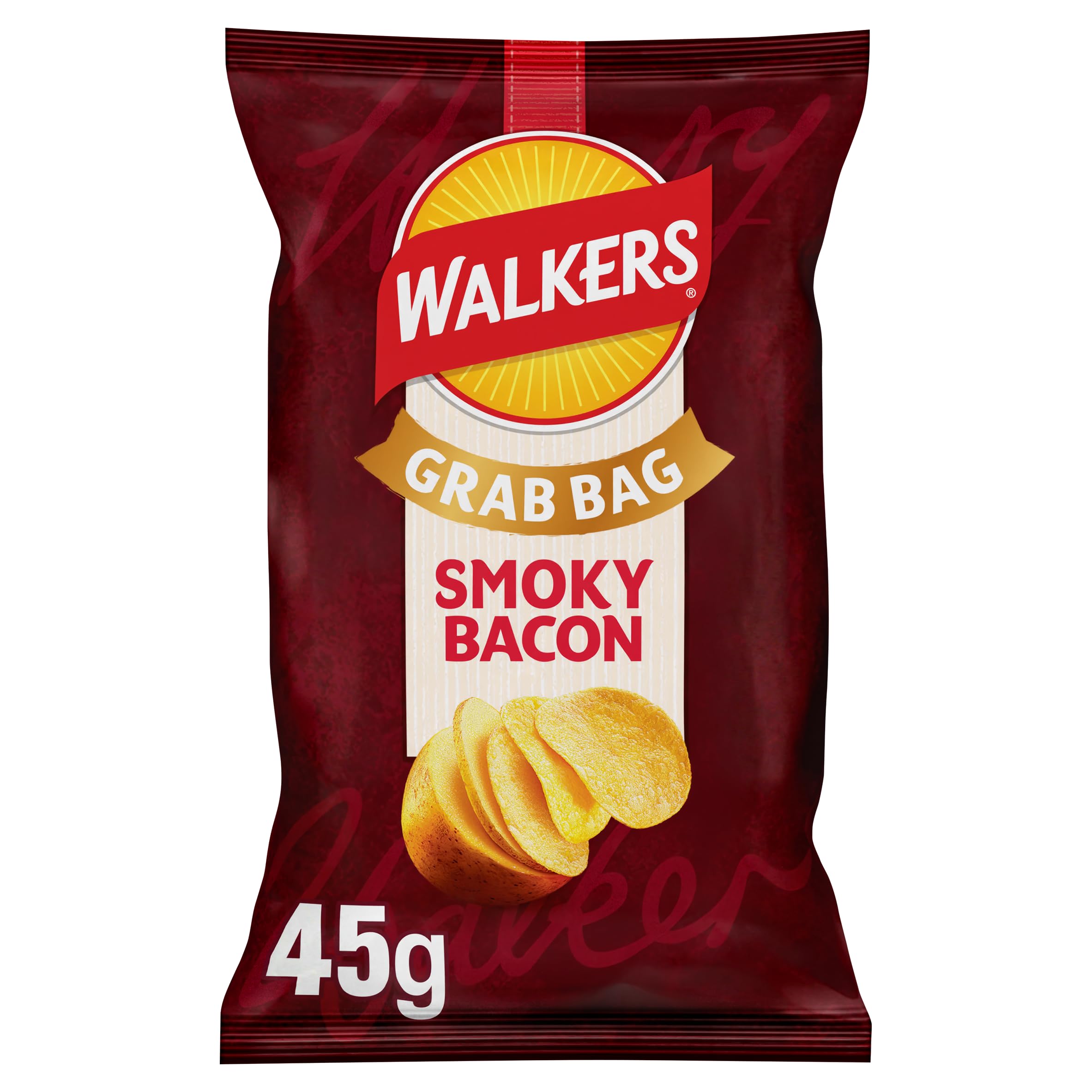 Walkers Smoky Bacon Crisps - 45g Single Bag | Case of 32 | Vegetarian 1