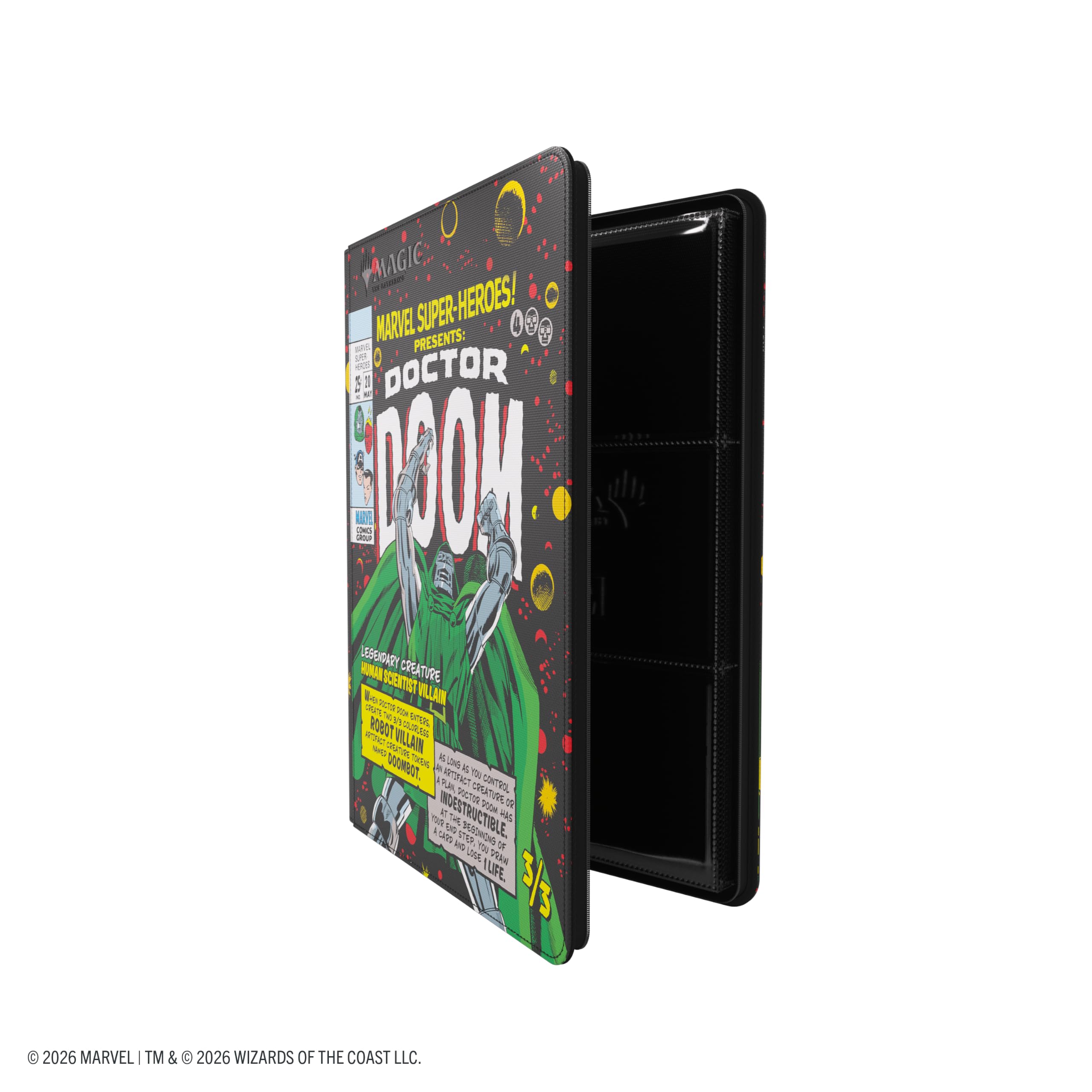 Gamegenic Marvel Super Heroes Zip-Up Album - Holds 360 Cards | Side-Loading Pockets | Multicolor