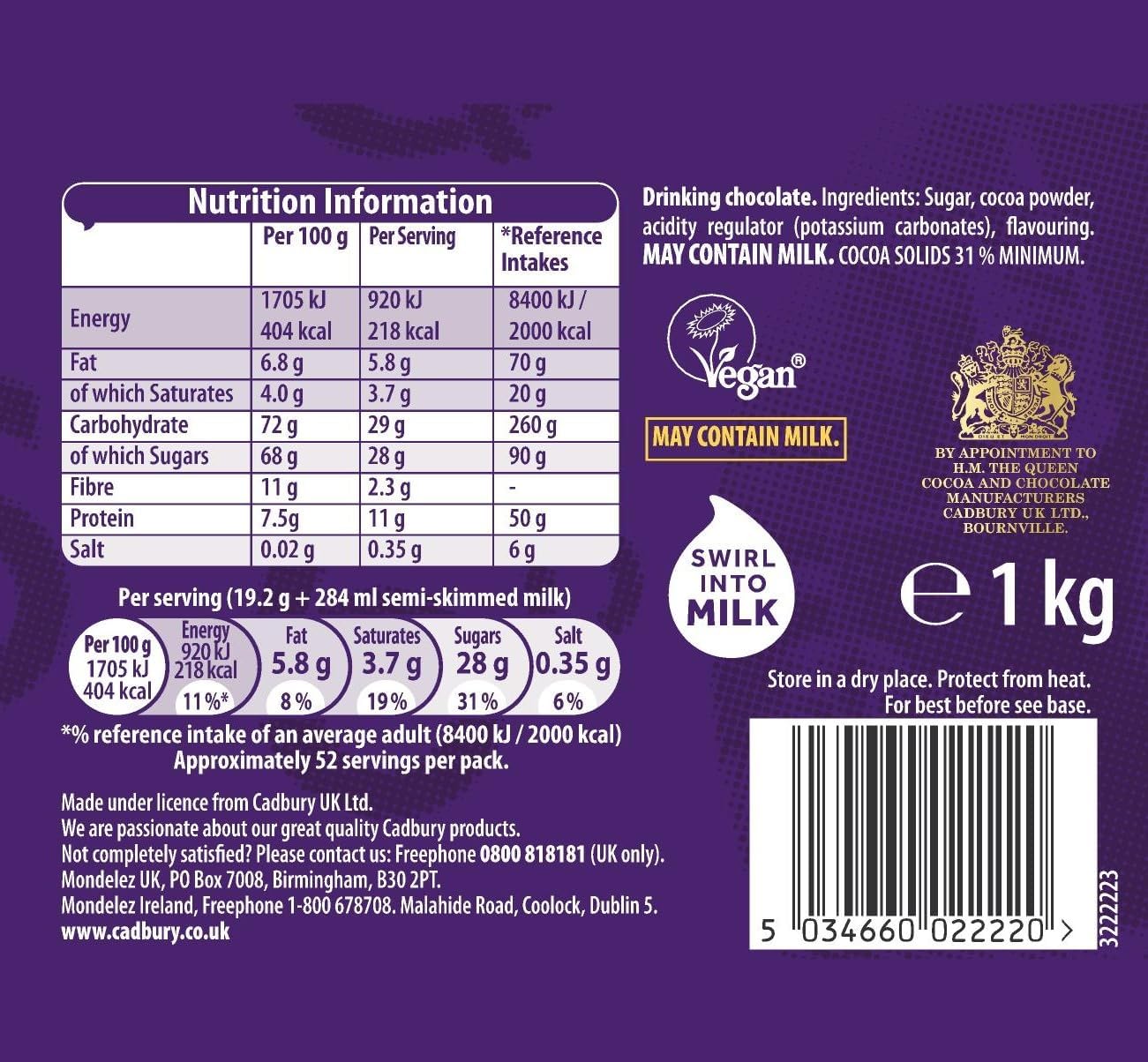 Cadbury - Drinking Chocolate 1 kg 5